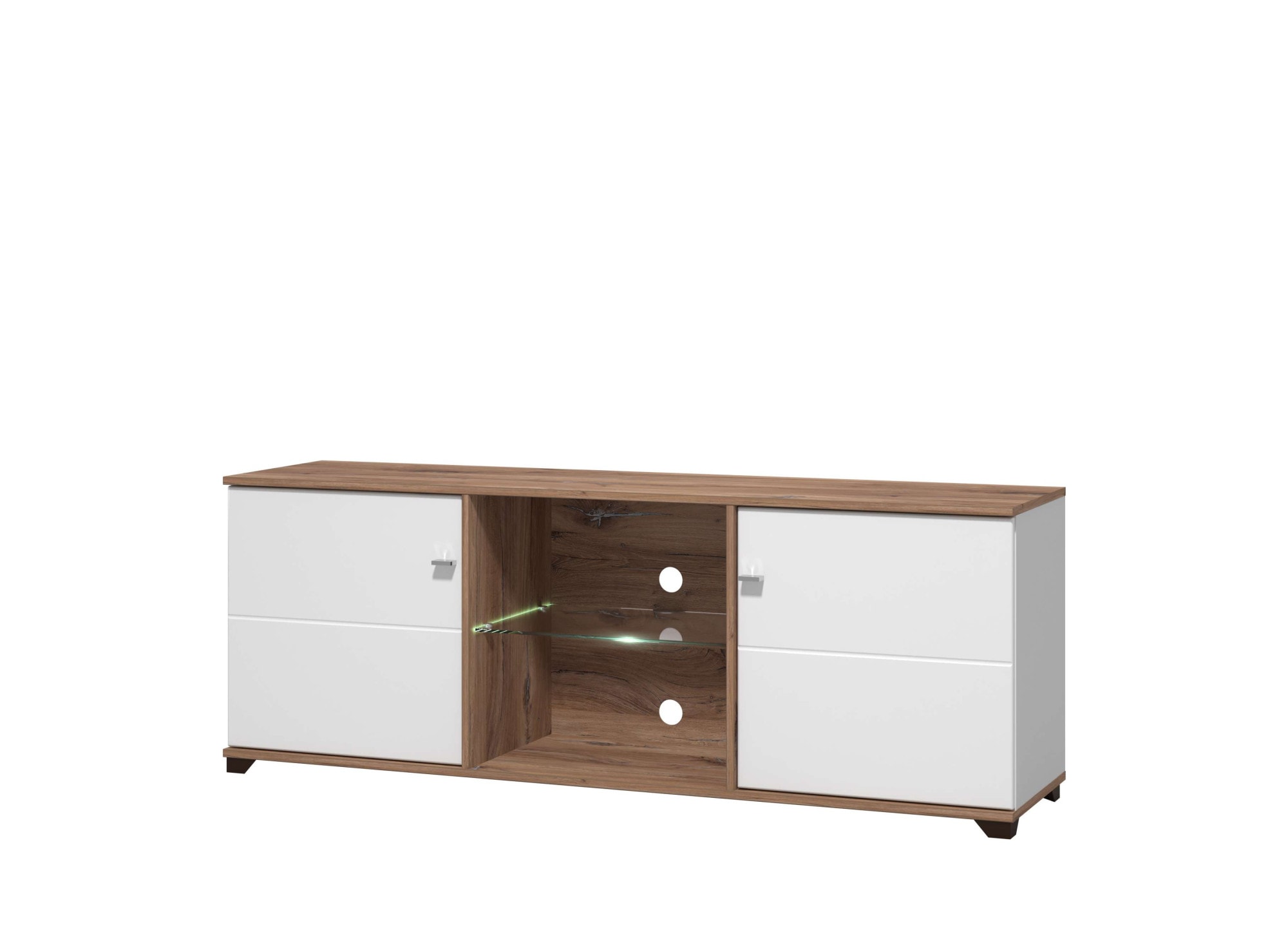 INOSIGN Tableau TV »Burgundy Lowboard, TV-Schrank, TV-Ständer, Hochglanzfonten« Hochglanzfronten und eine Innenausstattung in Flagstaff Eiche