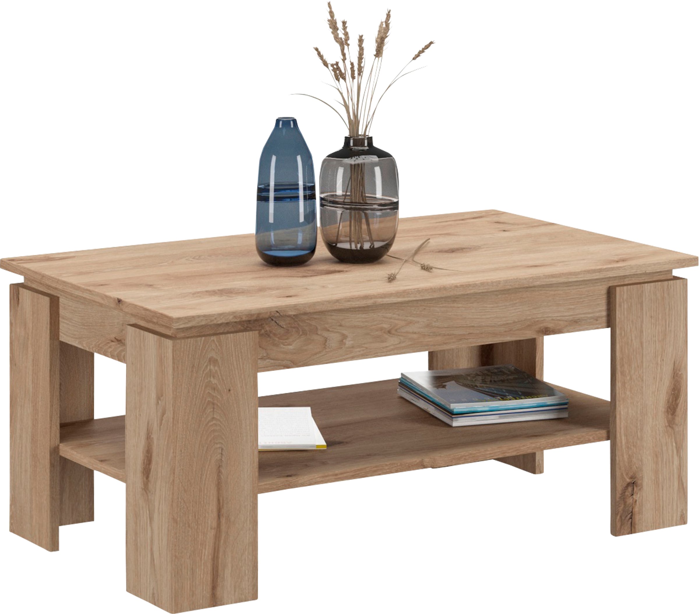 Home affaire Table basse »Kalmar, rechteckig, 100 x 60 cm, 1 Ablageboden« Sofatisch, Beistelltisch, Kaffetisch, Wohnzimmertisch, coffee table