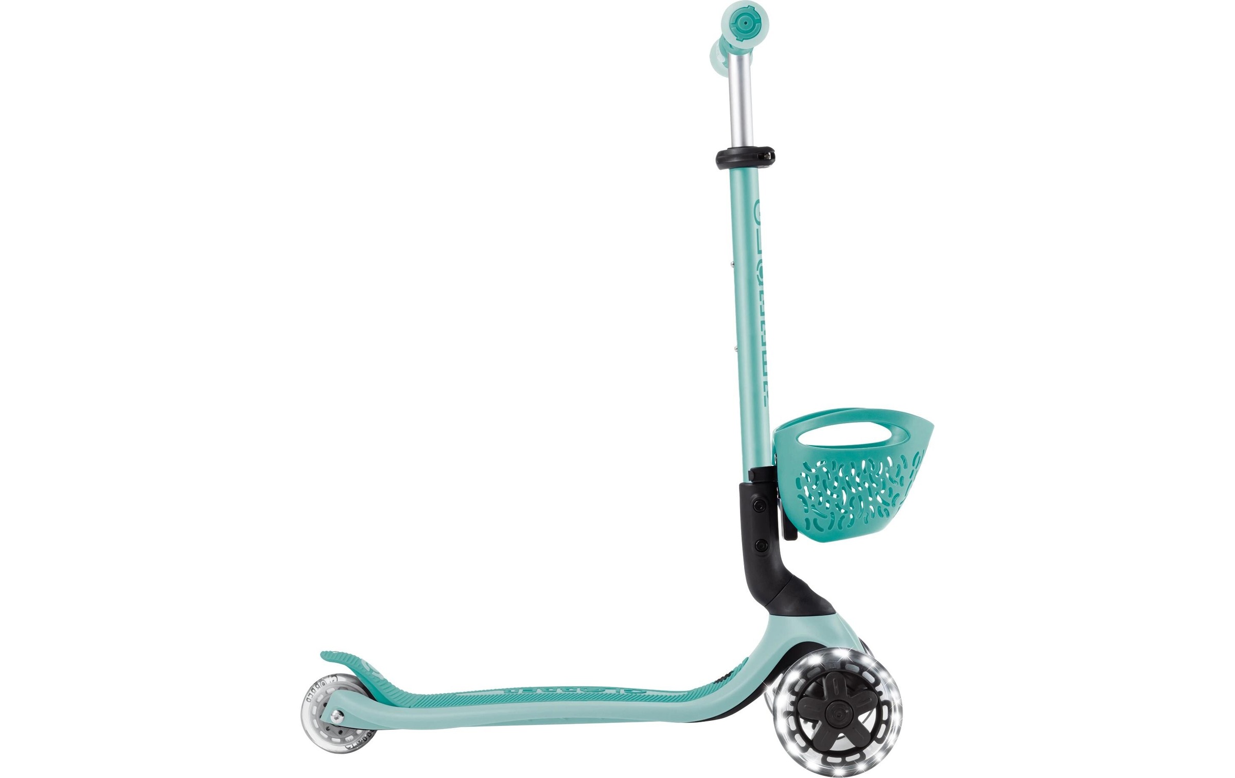Globber Scooter »GO-UP BABY 360 LIGHTS, mit Leuchtrollen und Leuchtmodul« Aufsitzrad, Laufrad und Scooter in Einem
