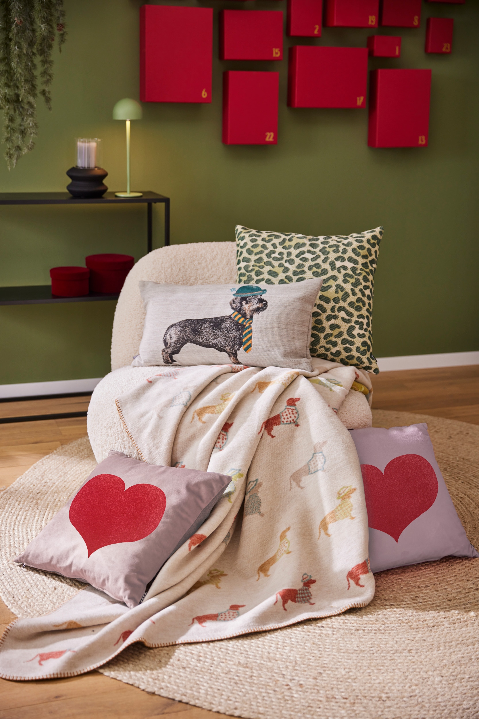 H.O.C.K. Coussin décoratif »Sweet-Heart« Coussin déco avec rembourrage, 45x45cm, motif cœur, cœur