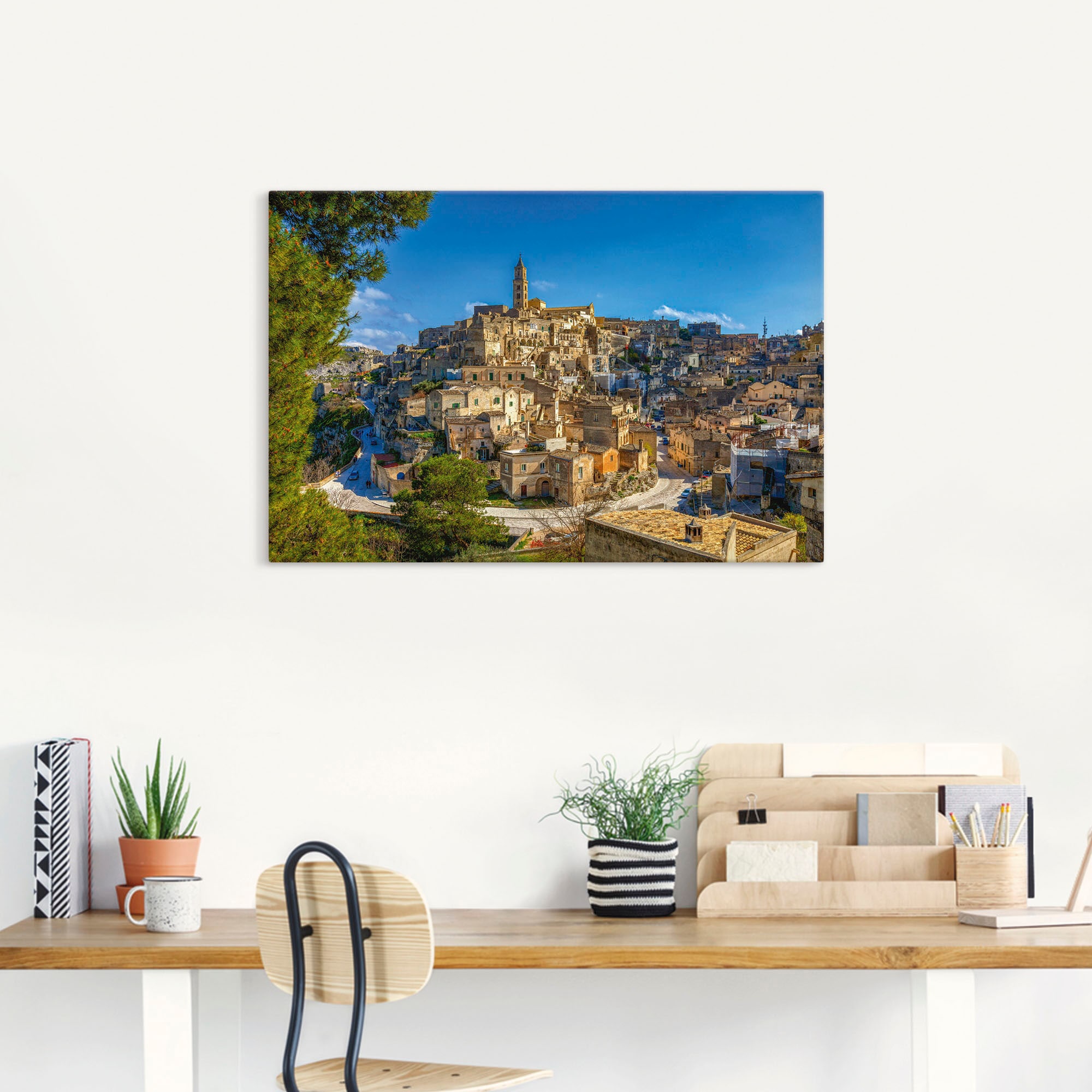 Artland Leinwandbild »Historische Altstadt von Matera Italien« Italien 1 Stk. tlg. auf Holzrahmen gespannt