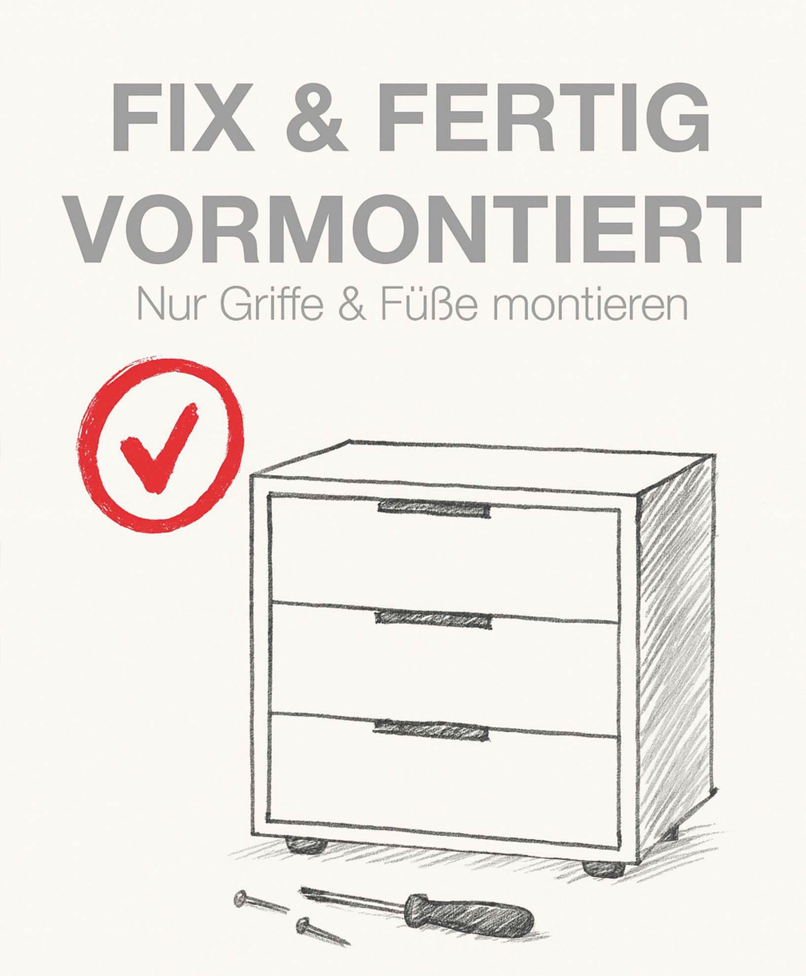 WIEMANN Table de nuit »Lausanne, Nachttisch, Nachtschrank, teilmassiv Erle, 3 Schubladen« 2er-Set, 60 x 50 x 36 cm (B/H/T), MADE IN GERMANY,  Abdeckplatte und Schubkastenfronten aus Massivholz