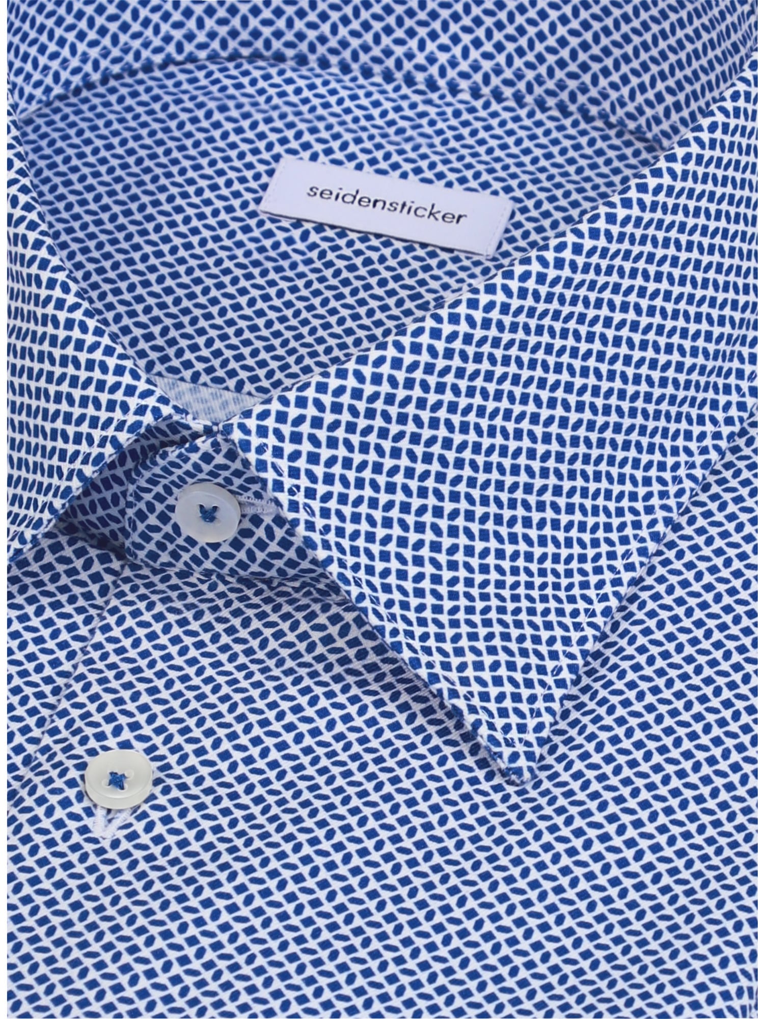 seidensticker Chemise d'affaires »Schwarze Rose« Slim 1/1 Covered-Button-Down-Kragen Druck