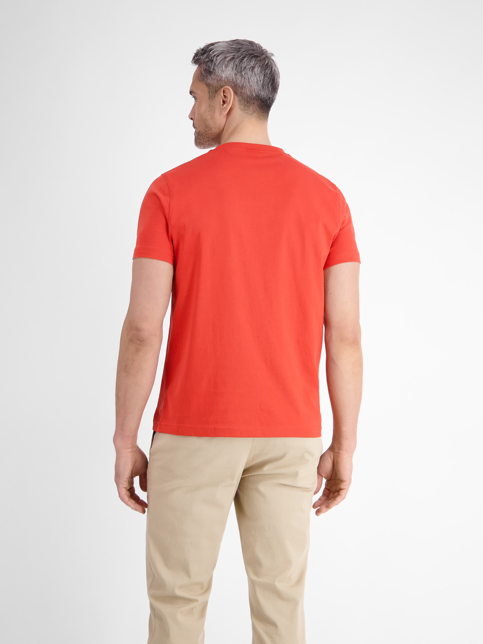 LERROS Shirt à col rond mit Logo Stickerei