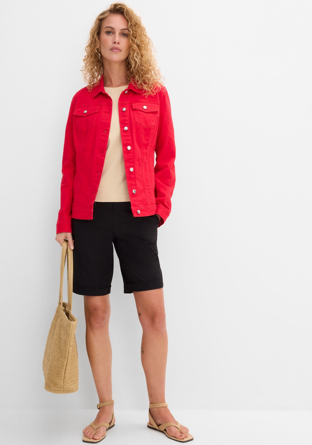 bonprix Bermuda »Stretch Bermuda«  avec jambes retroussables, Regular Fit