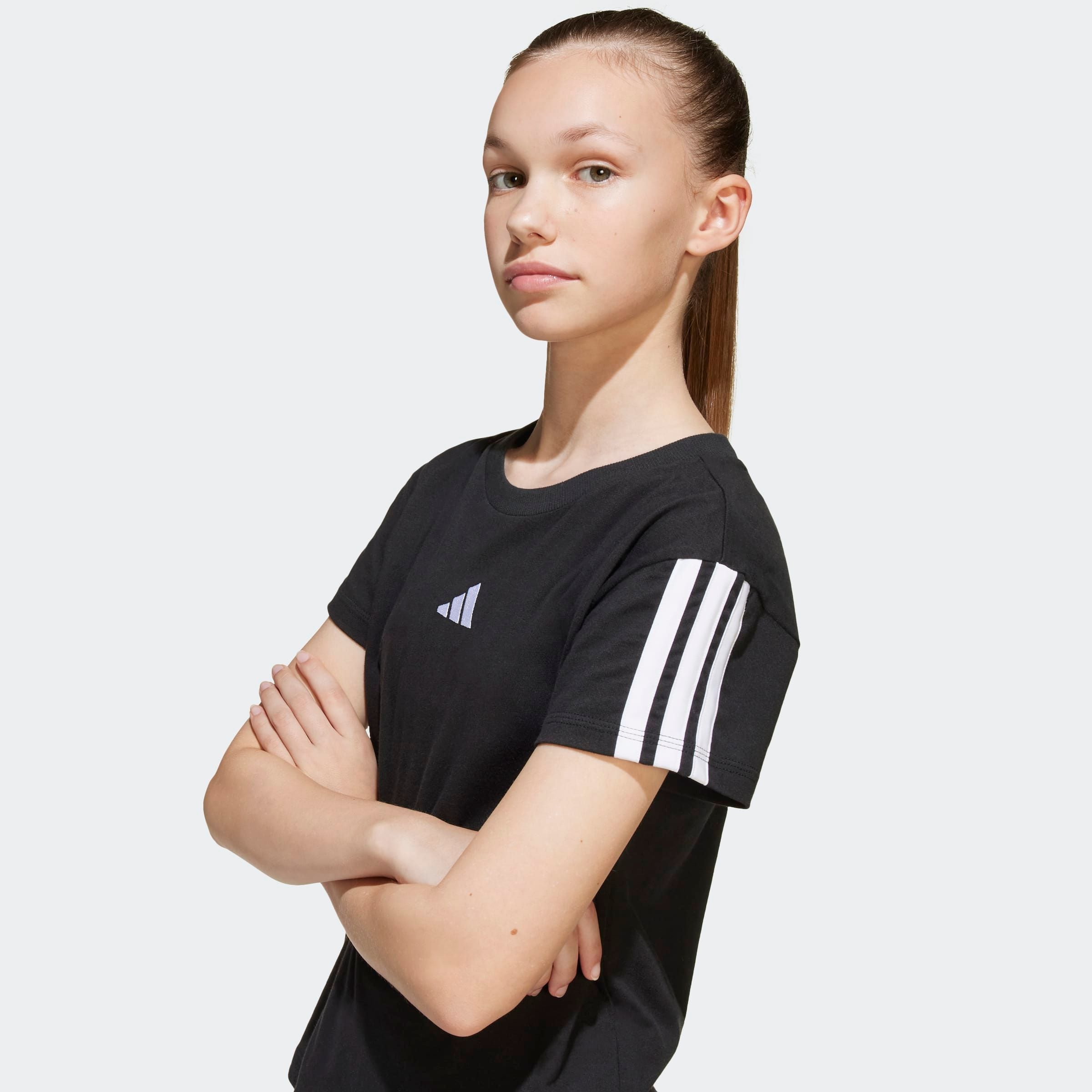adidas Sportswear T-Shirt »ESSENTIALS KIDS« für Kinder, mit Rundhalsausschnitt, ohne Verschluss, aus Baumwolle