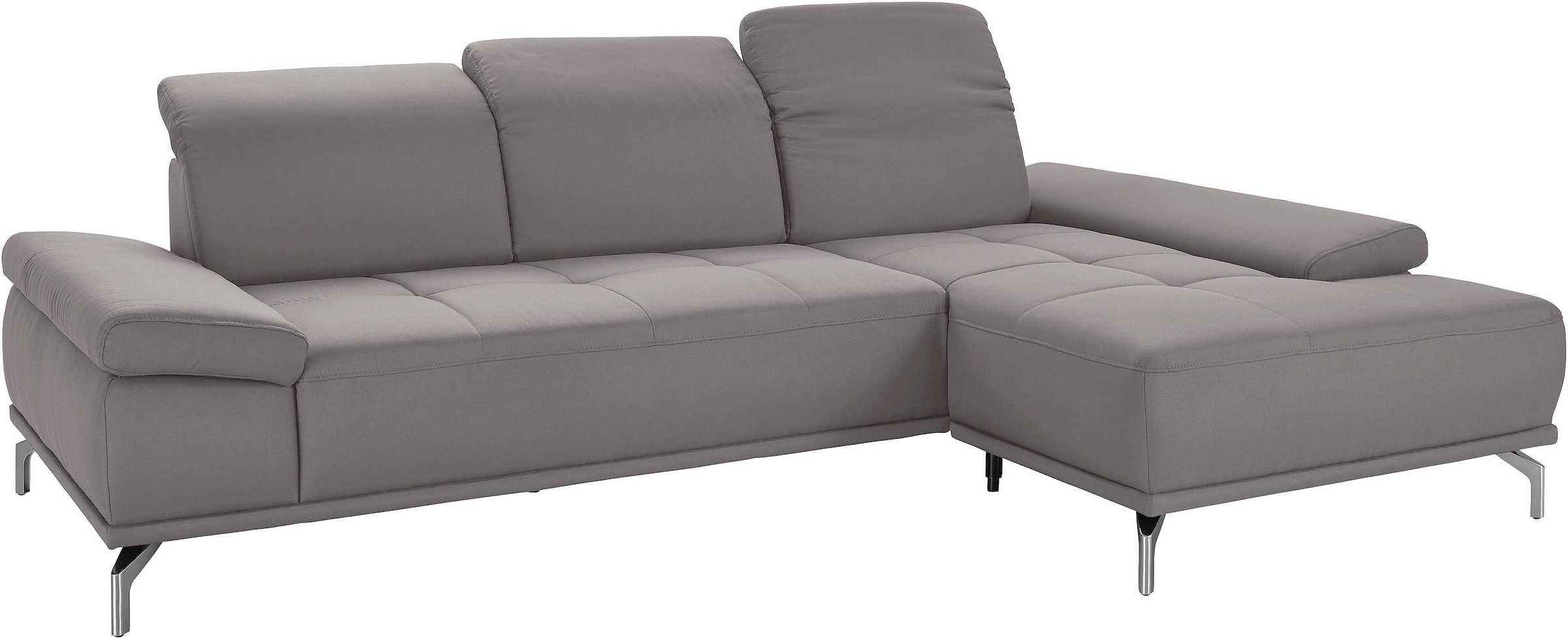 PLACES OF STYLE Ecksofa »Caluna« Inkl.Sitztiefenverstellung, wahlweise mit Kopf- und Armteilverstellung