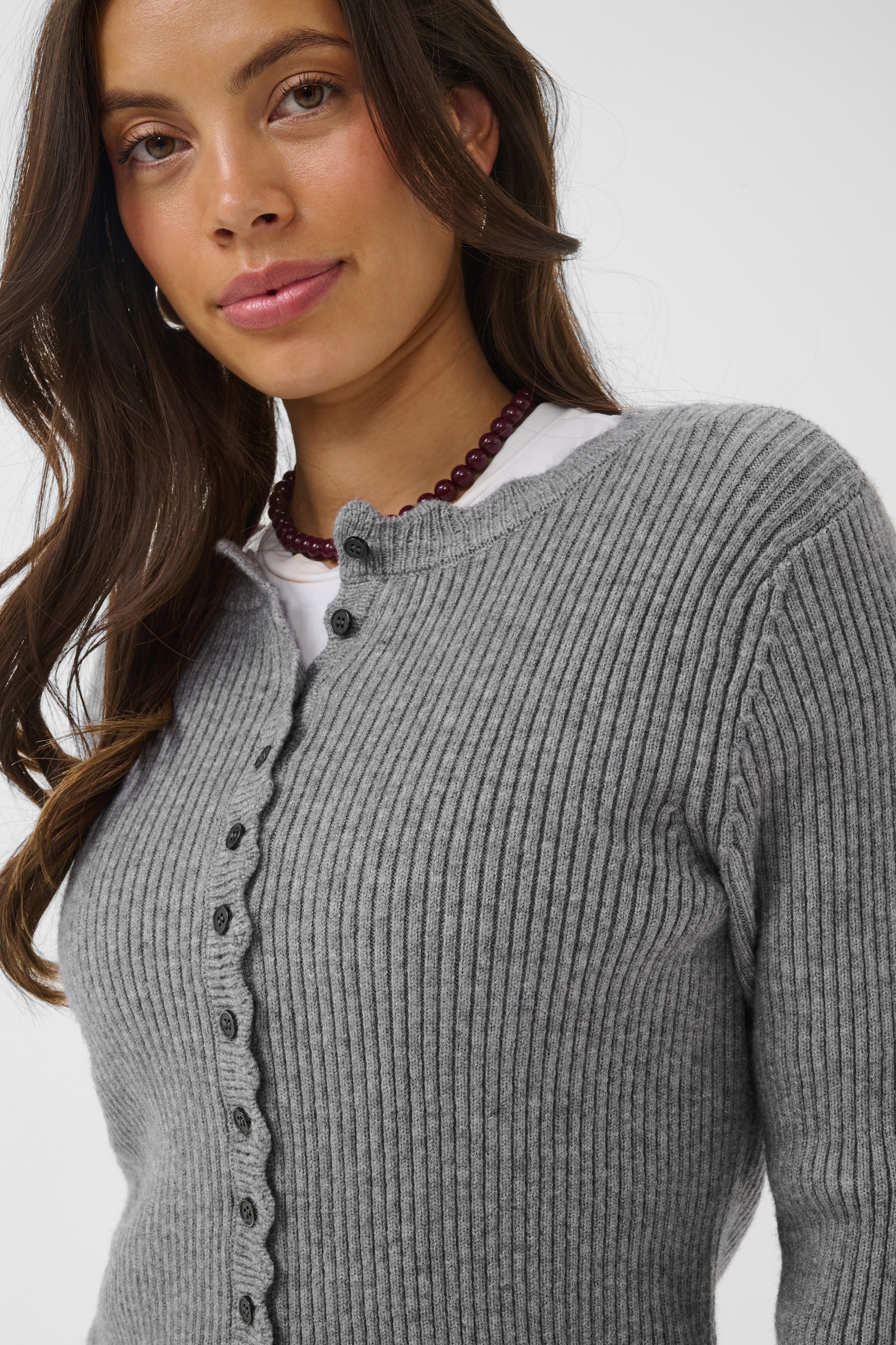 Saint Tropez Veste en tricot »TristenSZ Cardigan« Mélange de matières, coupe ajustée