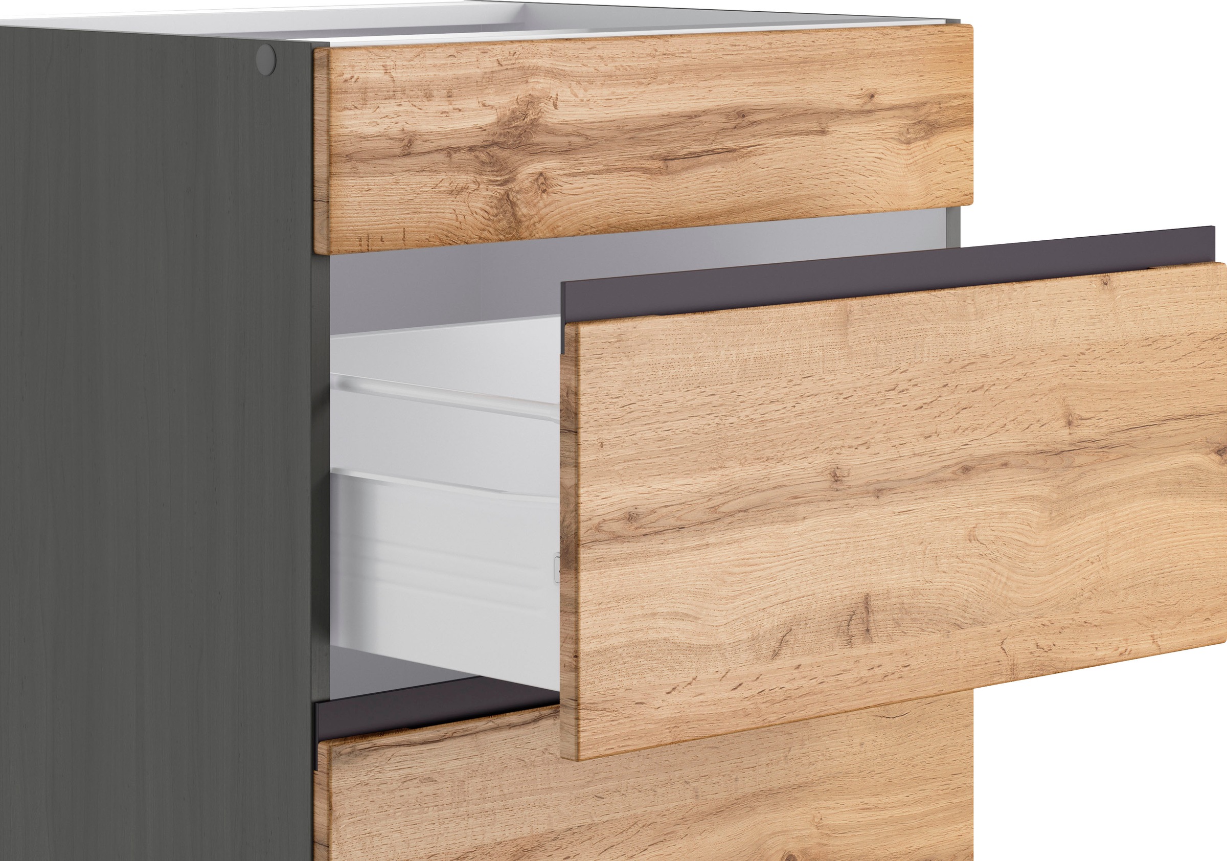 KOCHSTATION Armoire d'encastrement pour table de cuisson »KS-Riesa« Largeur 60 cm, façades MDF