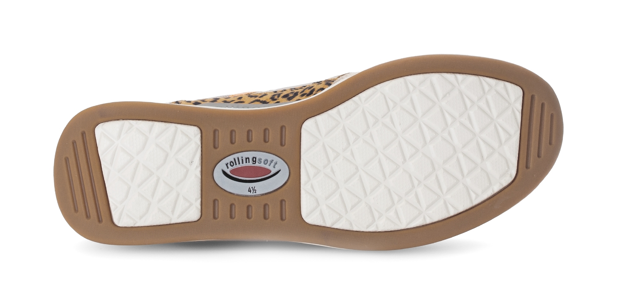 rollingsoft Baskets compensées  , chaussure de loisirs, chaussure basse, chaussure à lacets avec empiècements contrastés, largeur G