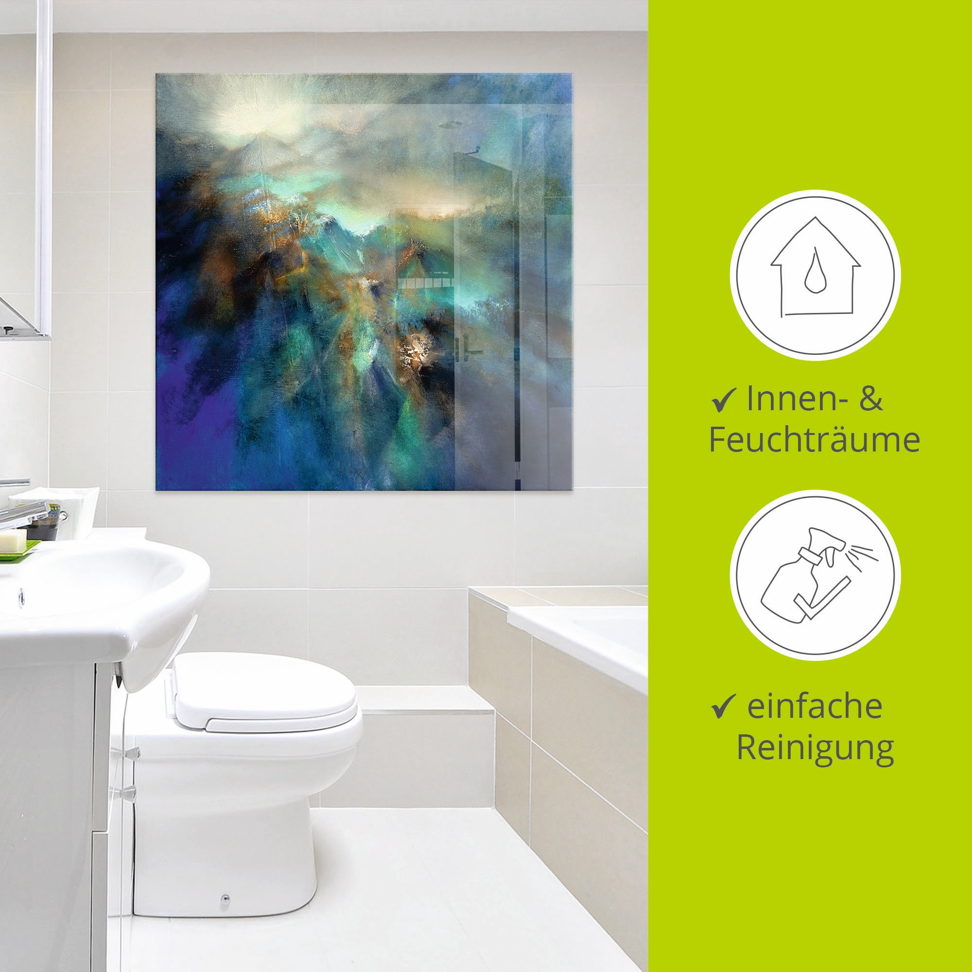 Artland Tableau en verre »Über allen Gipfeln« 1 cuis tlg. in verschiedenen Grössen