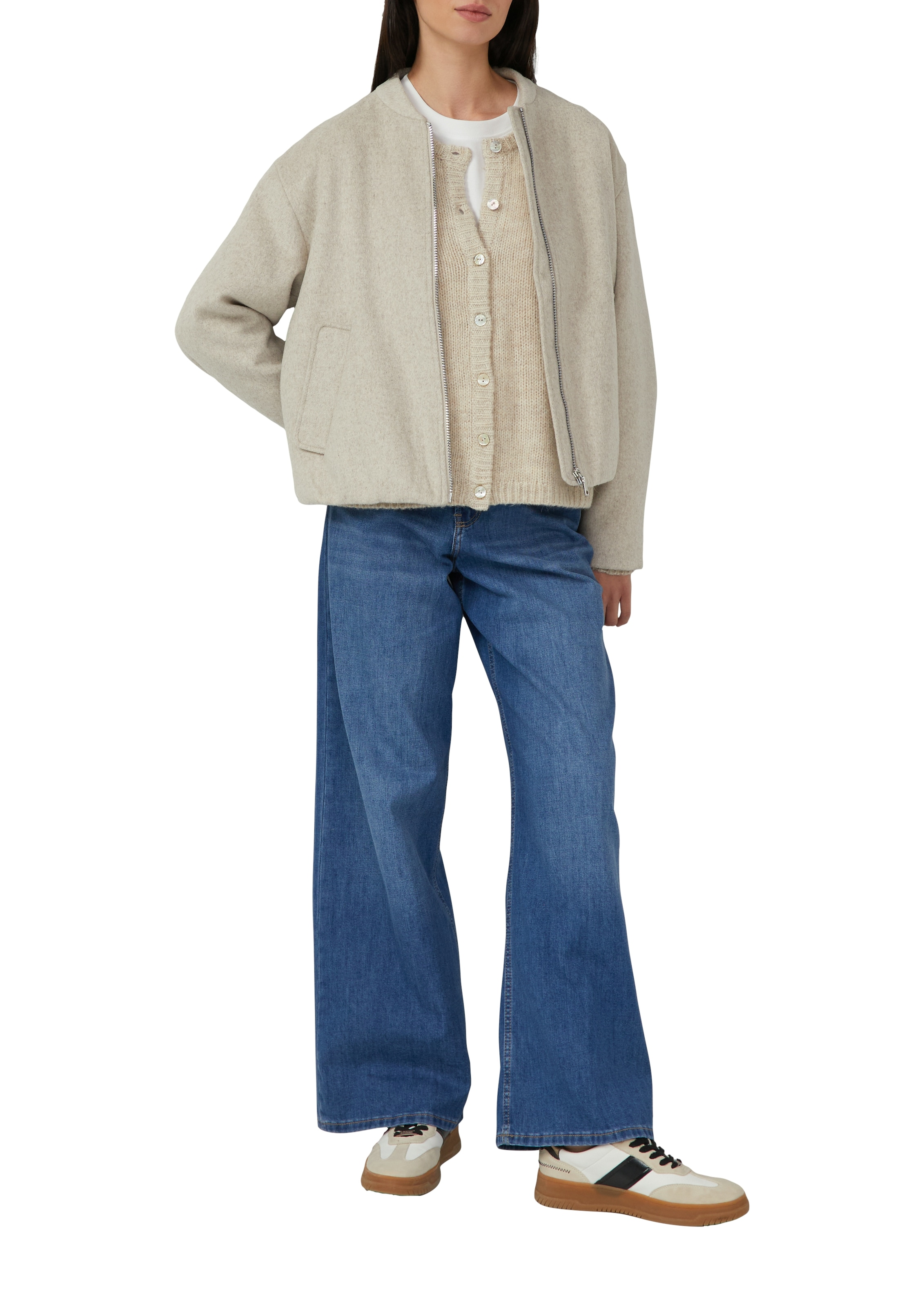 s.Oliver Veste en tricot aus Alpakamix