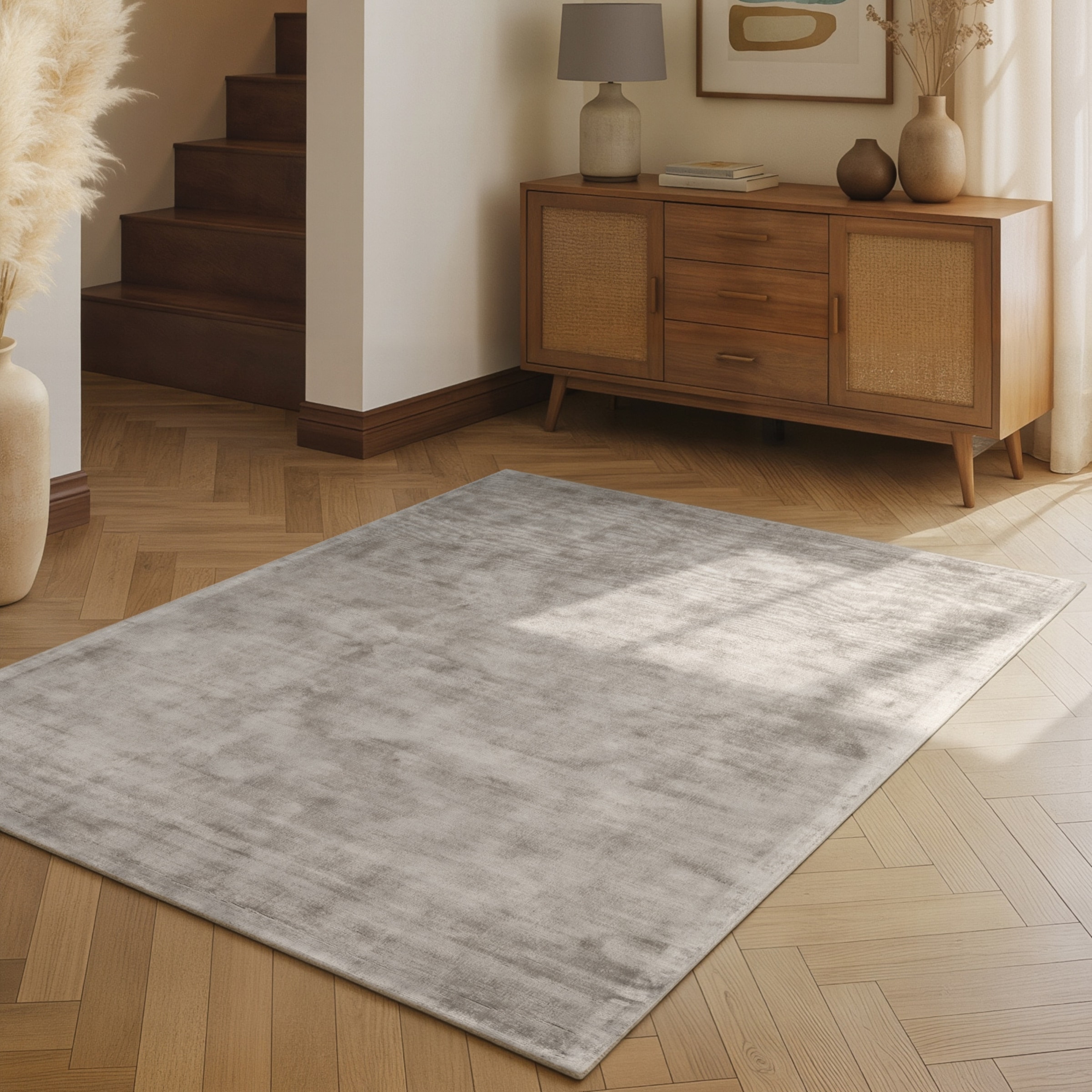 vikosa Tapis »Jane« Rectangulaire 10 mm Höhe Dezenter Glanz, Weich, Seidenoptik, Viskose, Wohnzimmer, Schlafzimmer