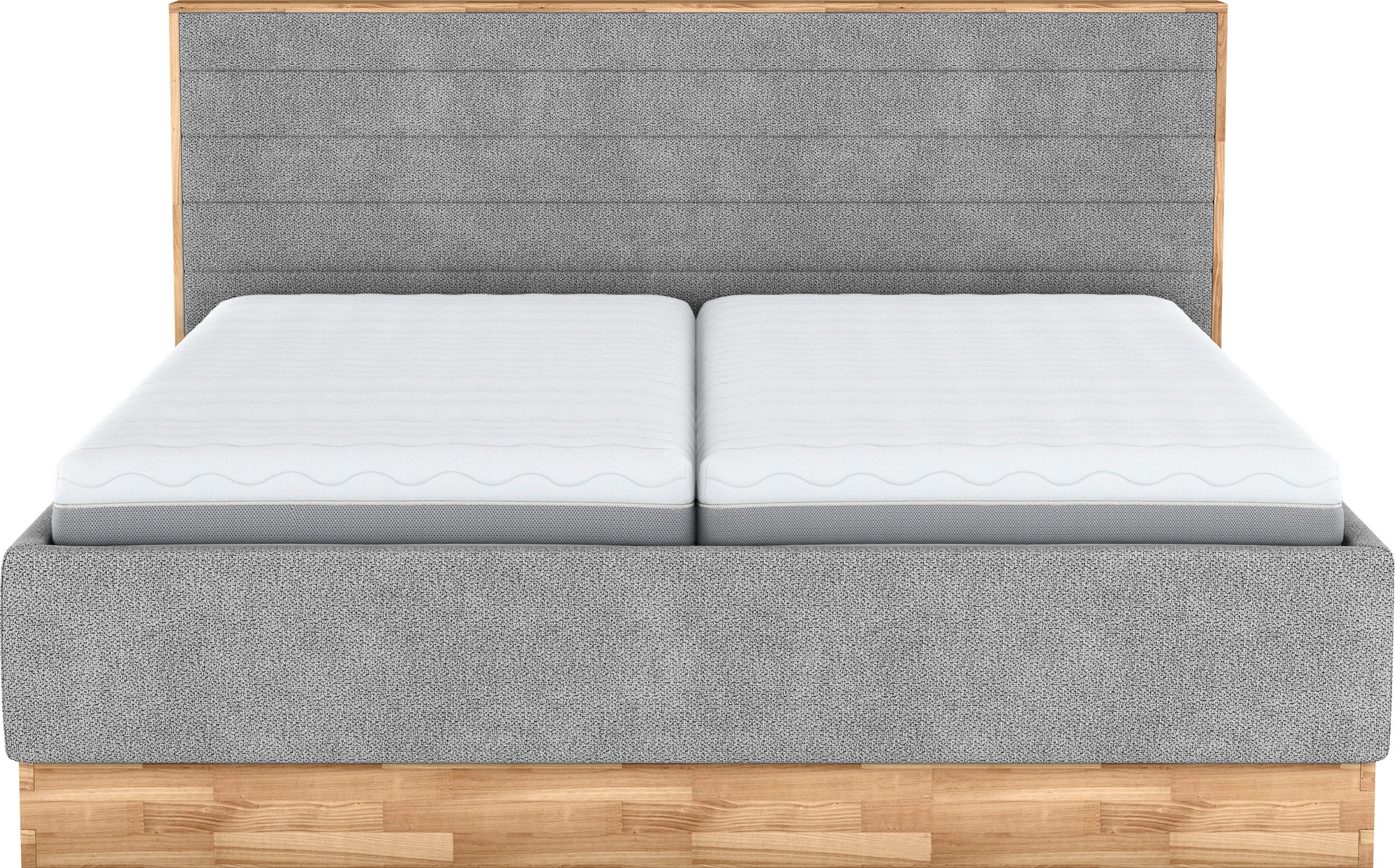 COTTA Lit rembourré »PESETA inkl. Lattenrost und Stauraum, erhältlich in 160cm & 180cm« mit Echtholzleiste und gepolstertem Kopfteil