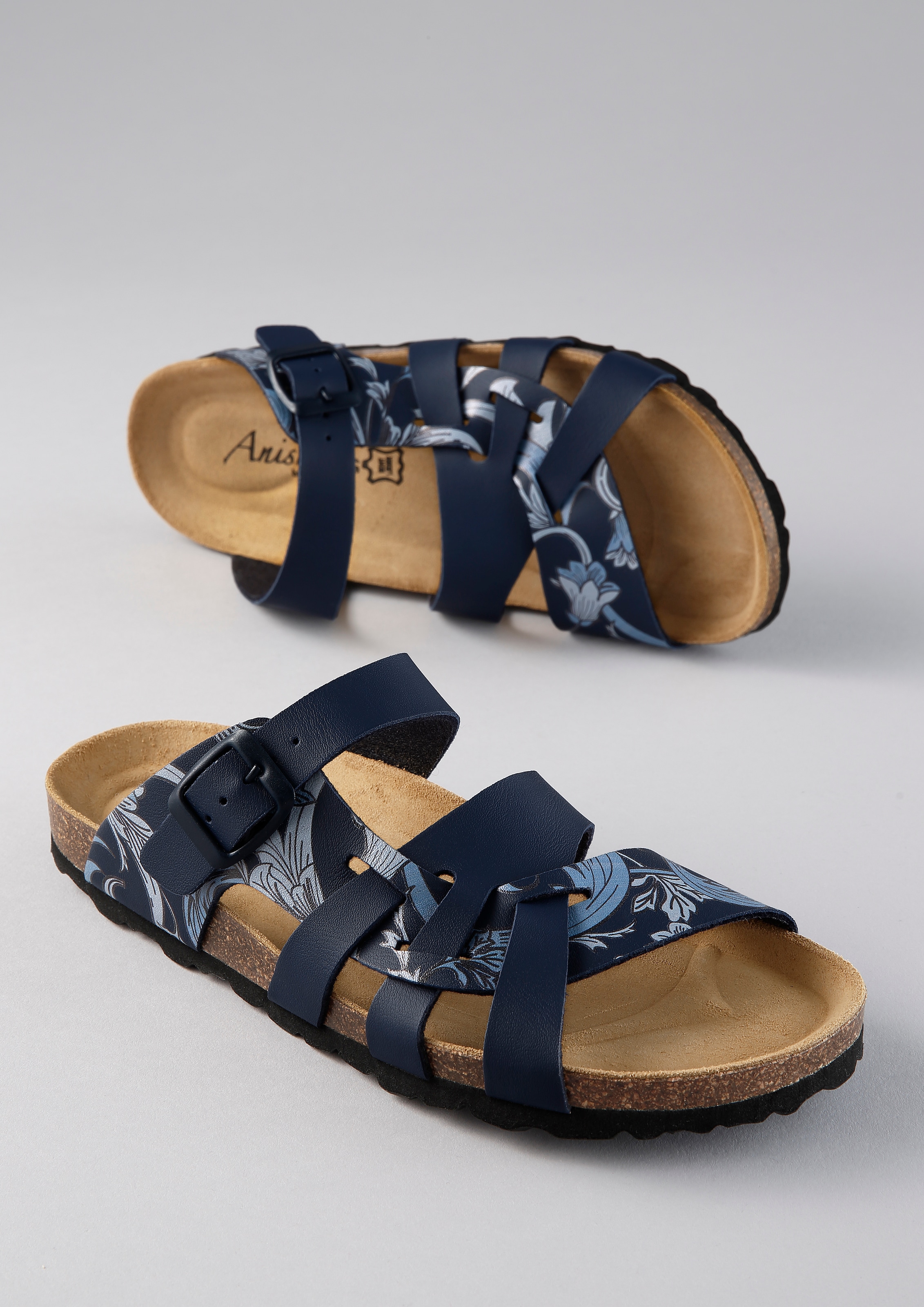 Aniston SHOES Pantolette  , Sommerschuh, Schlappen mit verstellbaren Schnallen