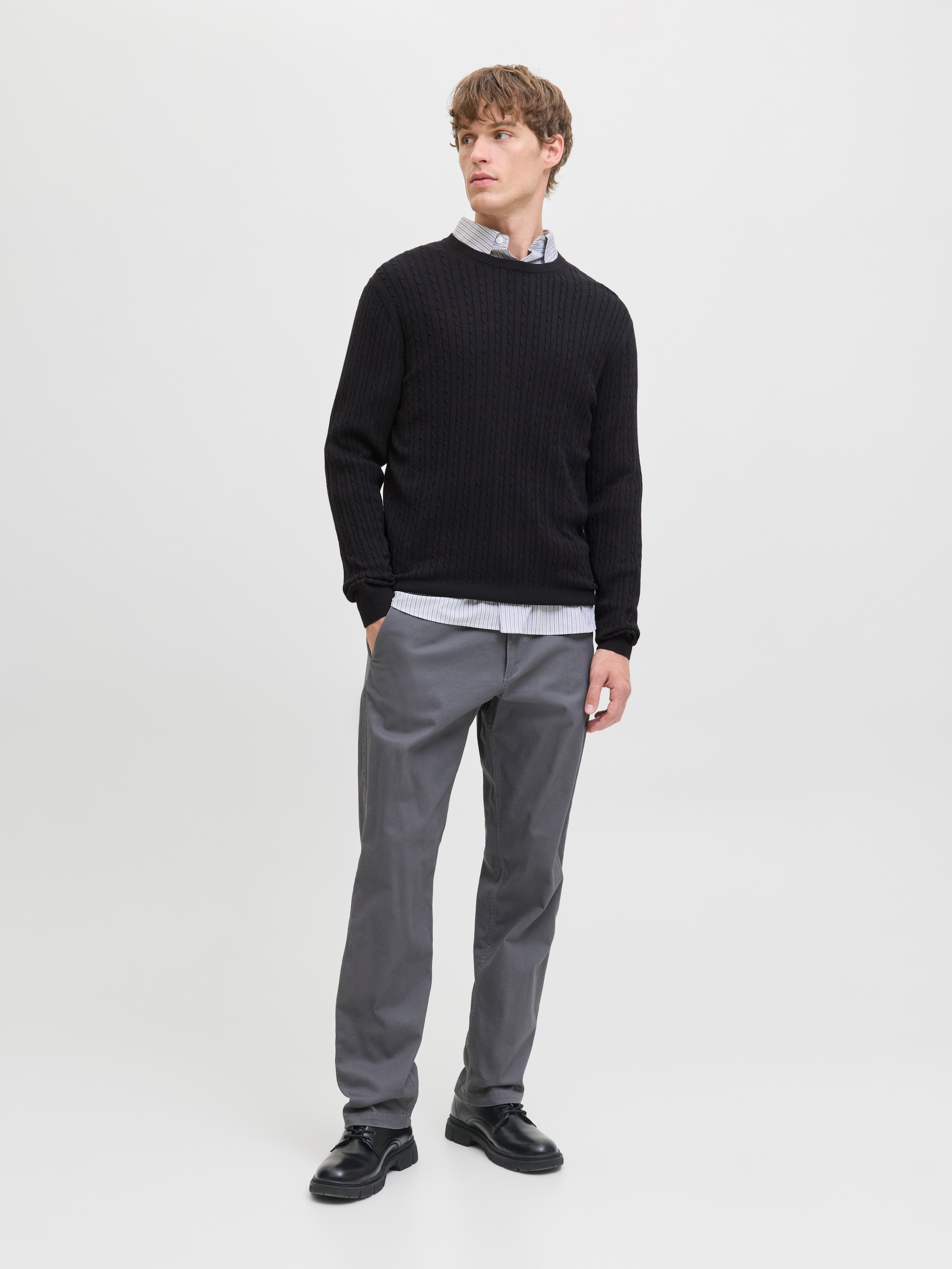 Jack & Jones Pull en tricot »JJEEMIL KNIT CABLE CREW NECK NOOS«