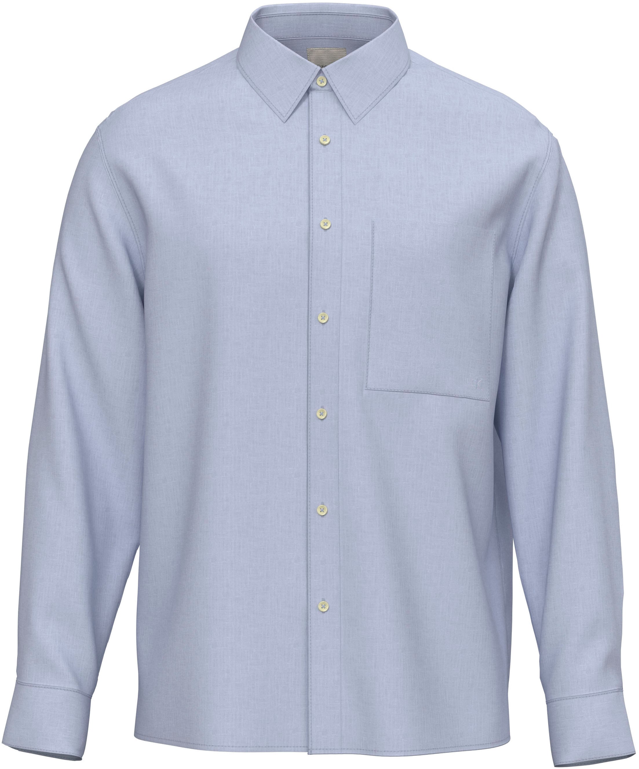 Calvin Klein 1100000002199 »SOLID LINEN CLASSIC« Kentkragen, Regular Fit, Leinen-Viskosemix