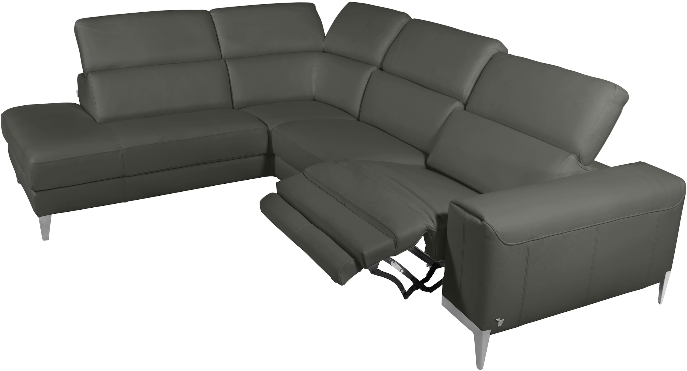 CALIA ITALIA Ecksofa »Benja, Designsofa mit erstklassigen Komfortfunktionen zum Wohlfühlen« in Leder, mit elektrischer Relaxfunktion