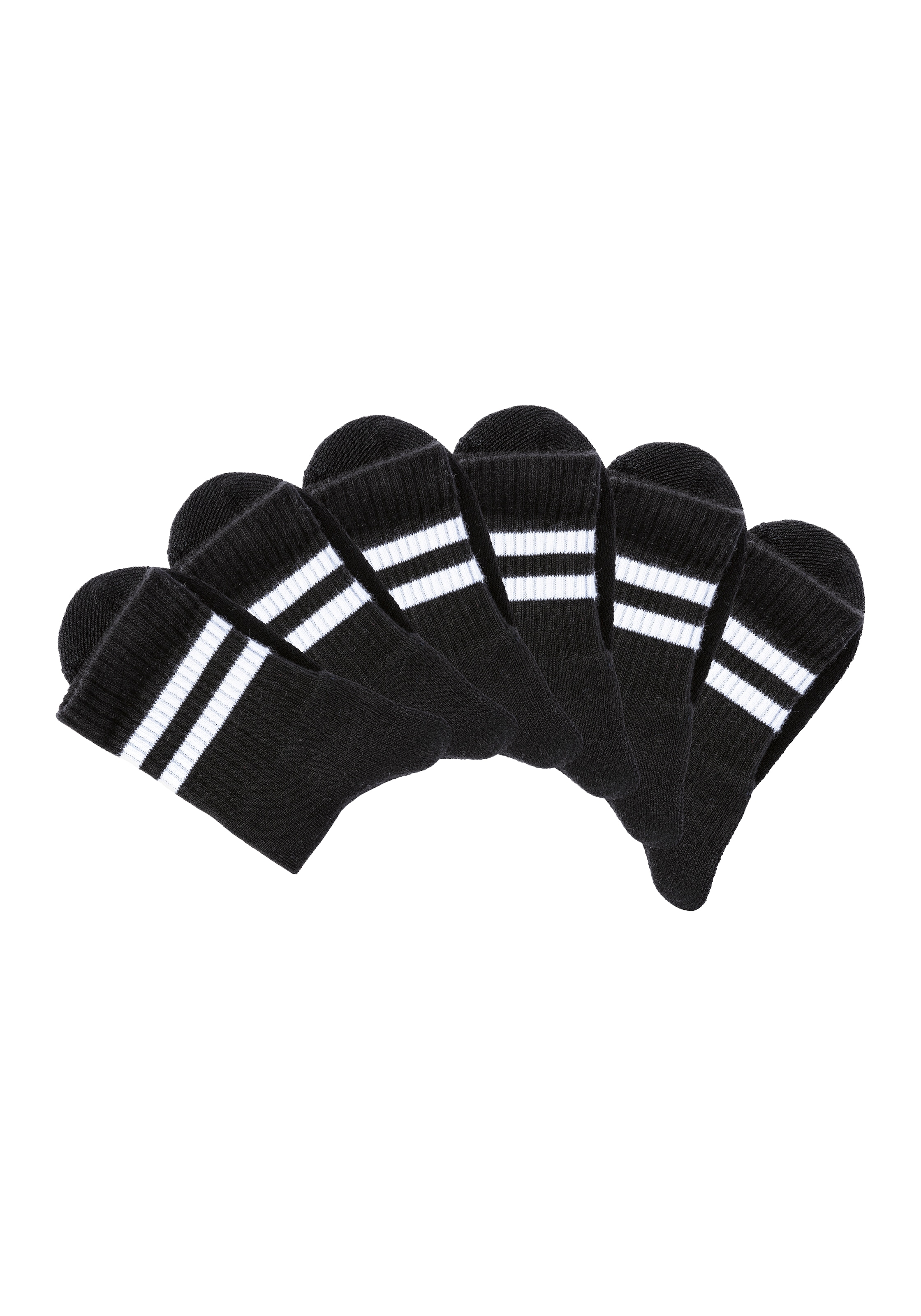 H.I.S Chaussettes de sport Packung, 6 Couple tlg. klassische Tennissocken mit Streifen