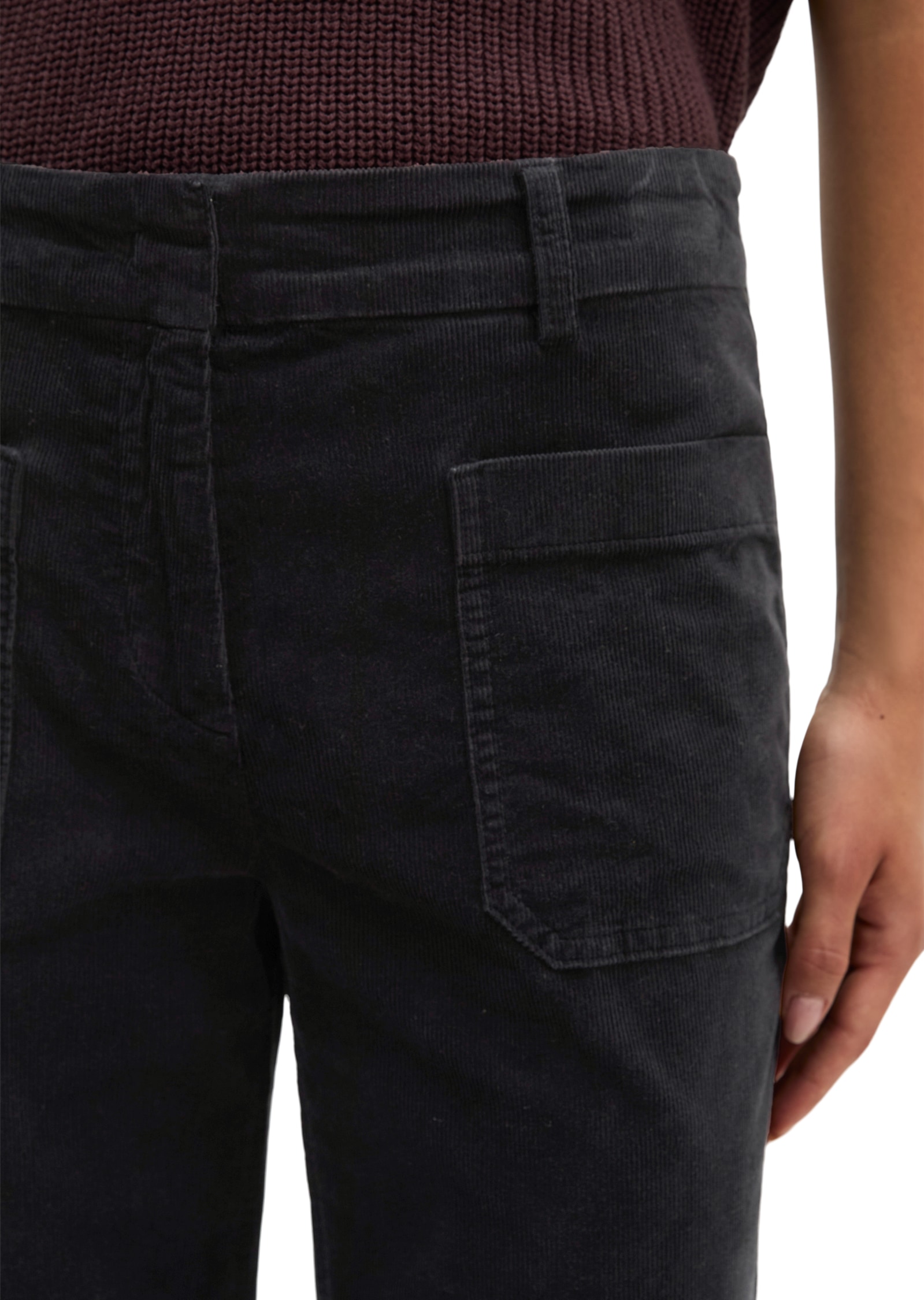 Marc O'Polo Pantalon en velours côtelé »Marthe Flared«  en coton stretch, coupe évasée