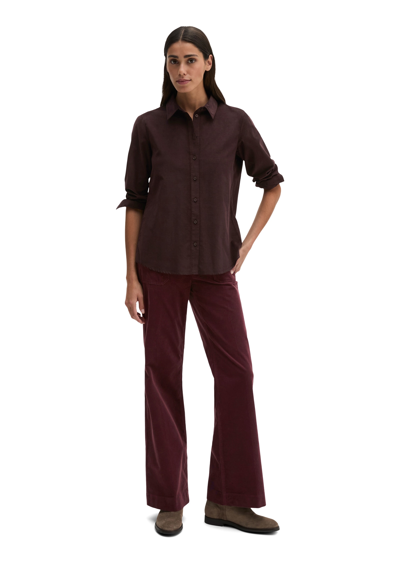 Marc O'Polo Blouse à manches longues regular en velours côtelé doux