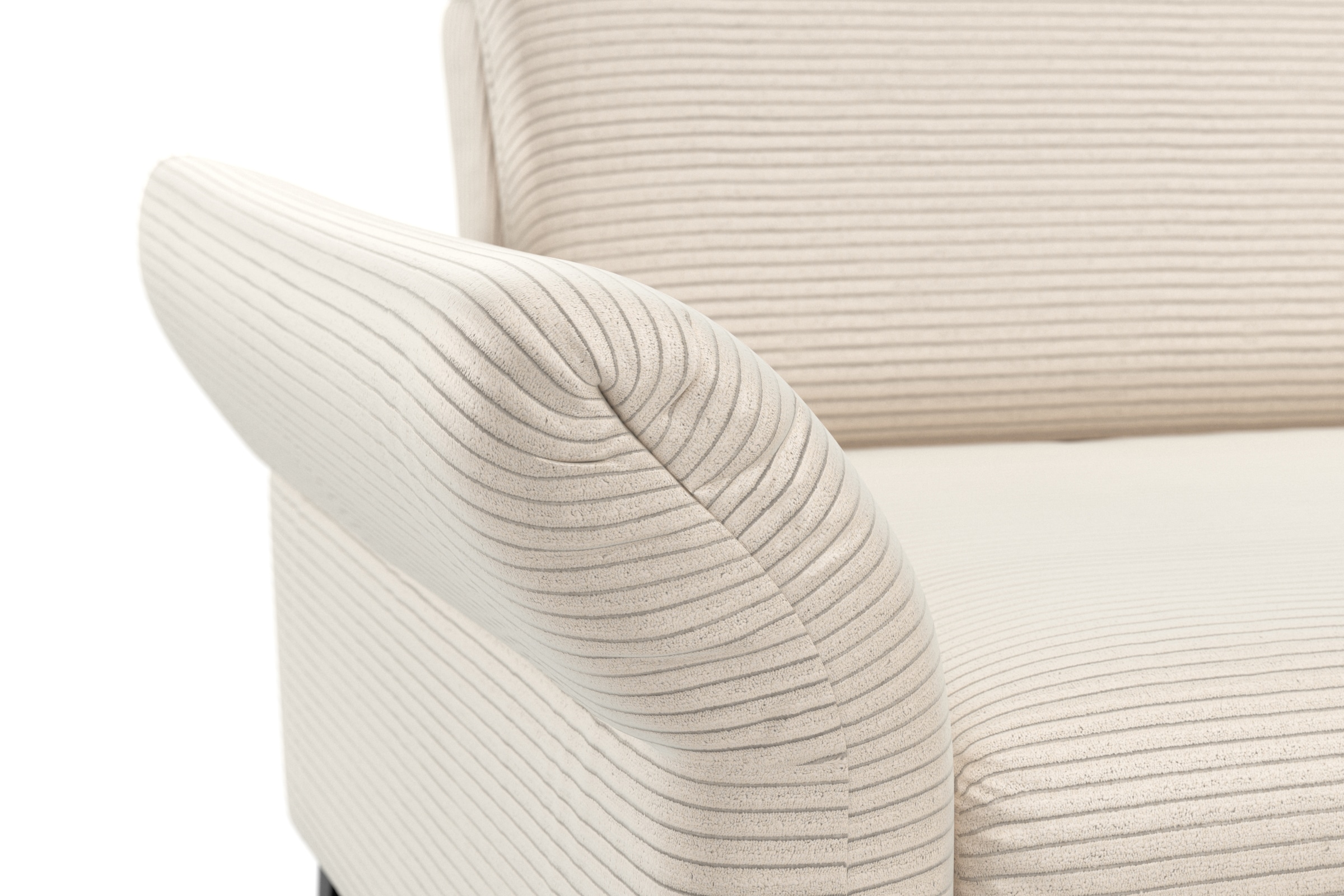 Home affaire Canapé d'angle »Coco L-Form« Sitztiefen-, Arm- und Kopfteilverstellung, Cord-Bezug, Fusshöhe 15 cm