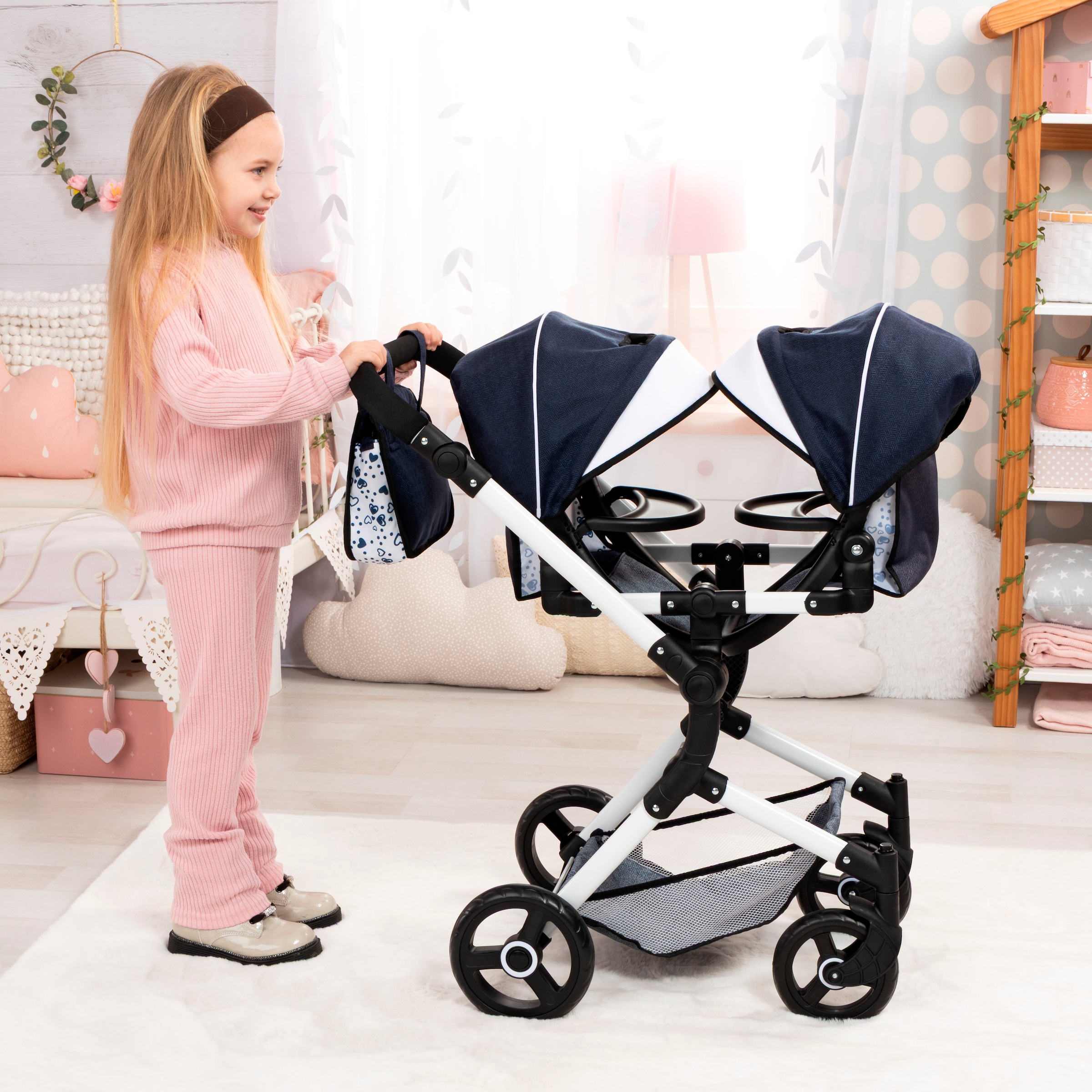 Bayer Poussette jumelle pour poupée »Twin Neo« mit Wickeltasche