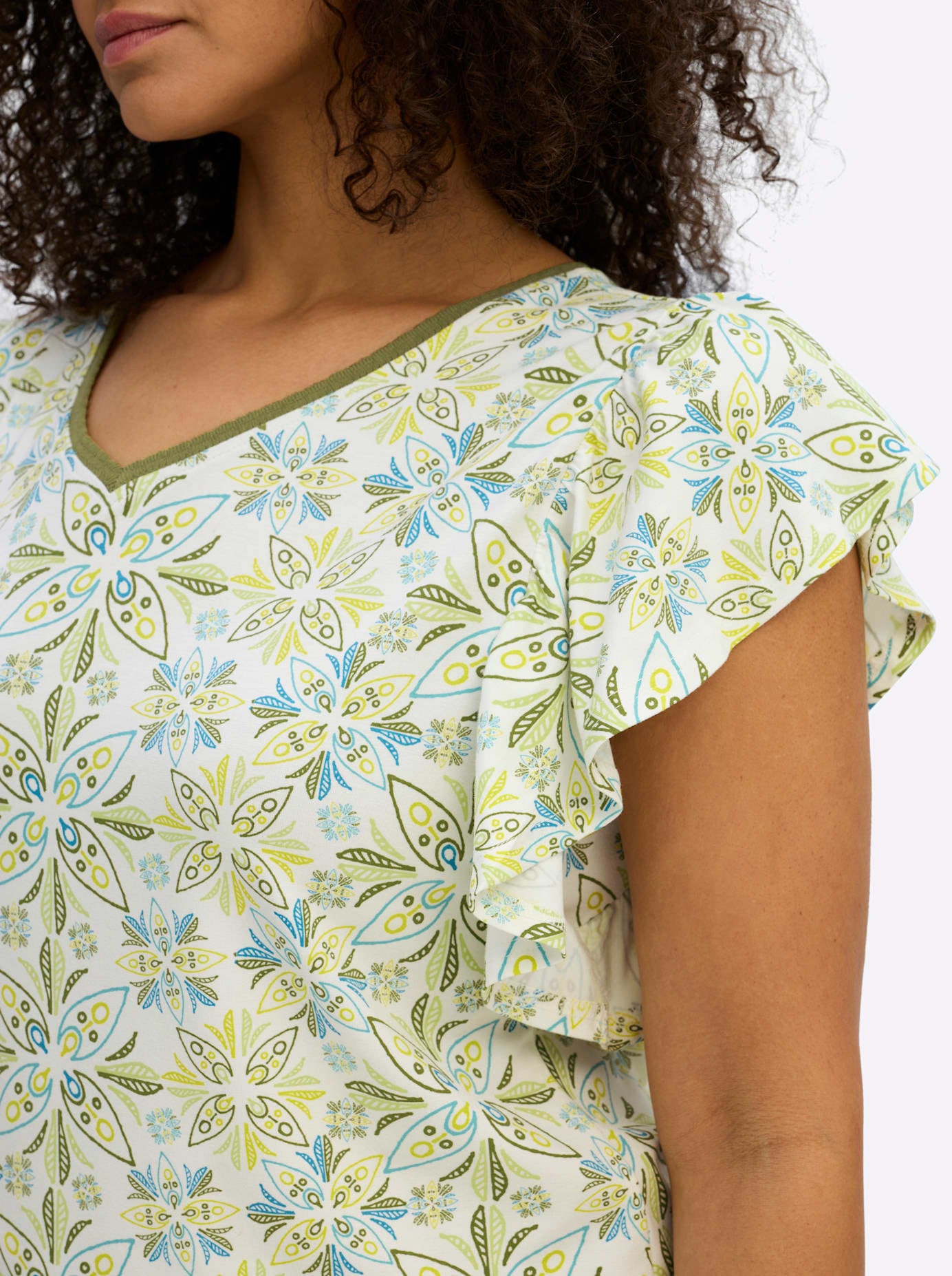 Sheego T-shirt en V »Shirt« 1