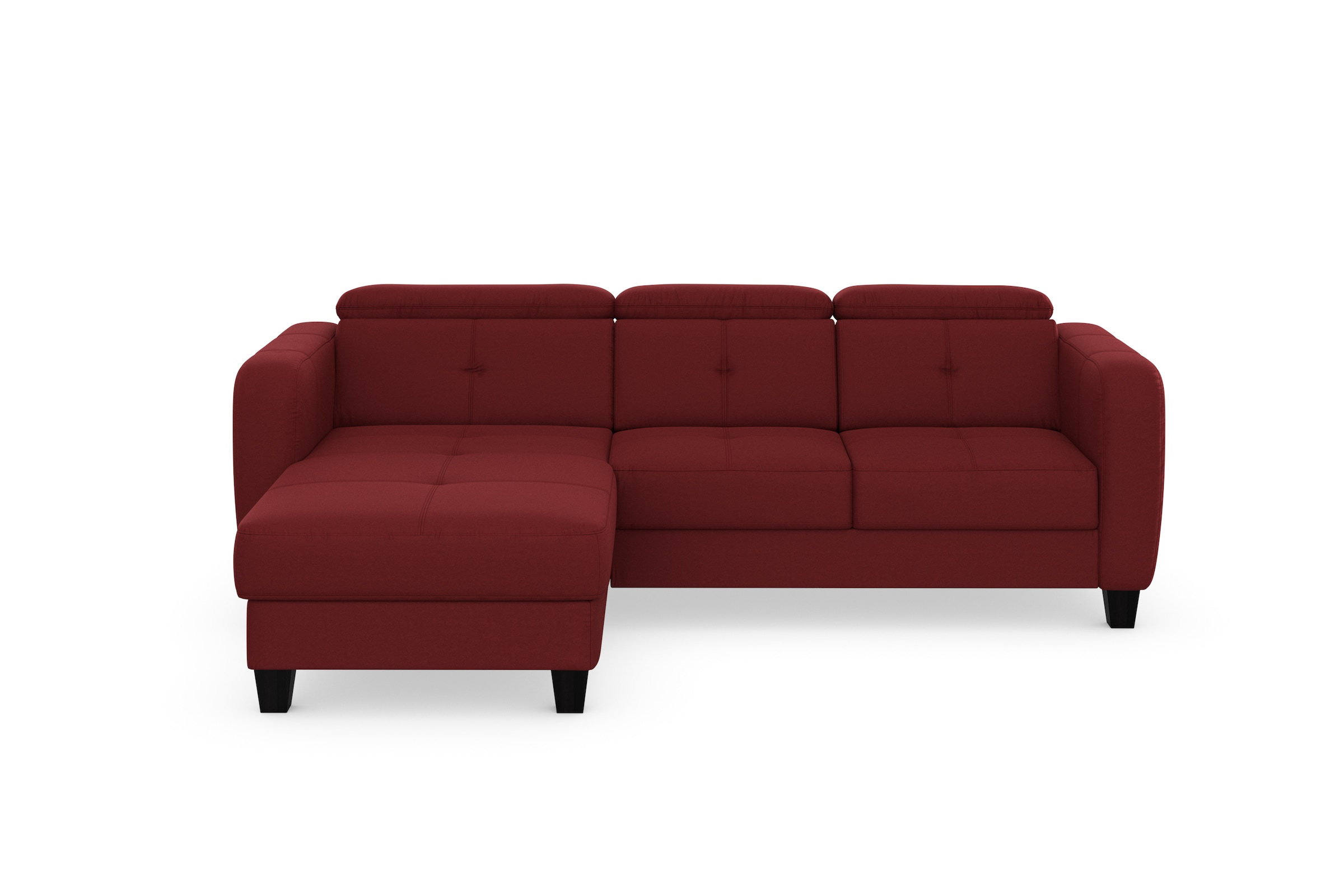 sit&more Ecksofa »Belluci L-Form« inklusive Federkern, wahlweise mit Schlaffunktion und Bettkasten