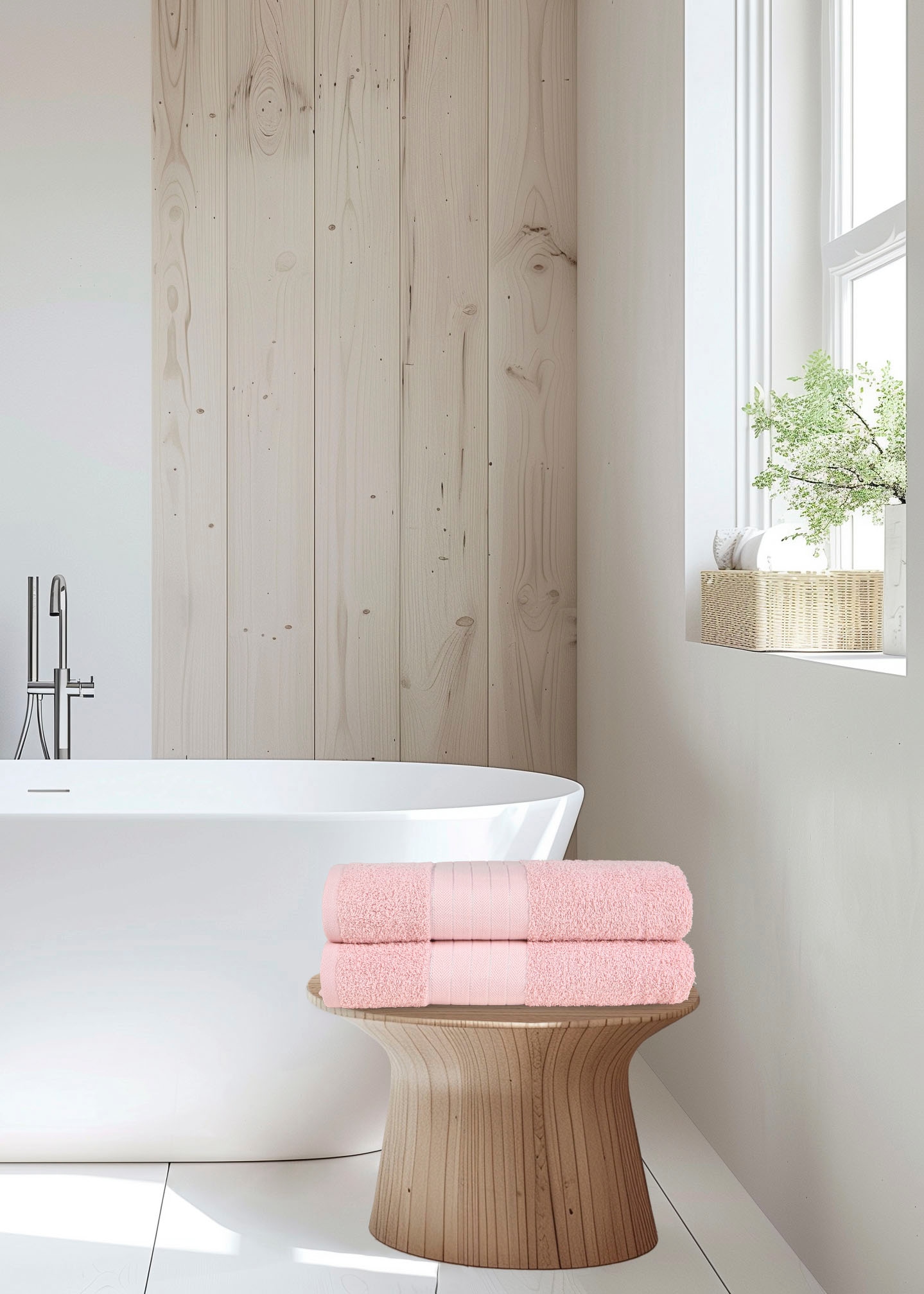 good morning Badetücher »Uni« Baumwolle, Walkfrottee, Bordüre, 500 GSM, Einfarbig, Ohne Aufhängung