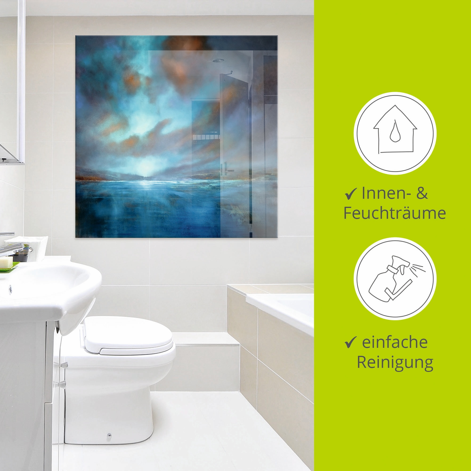 Artland Glasbild »Blaue Weite« Gewässer 1 Stk. tlg. in verschiedenen Grössen