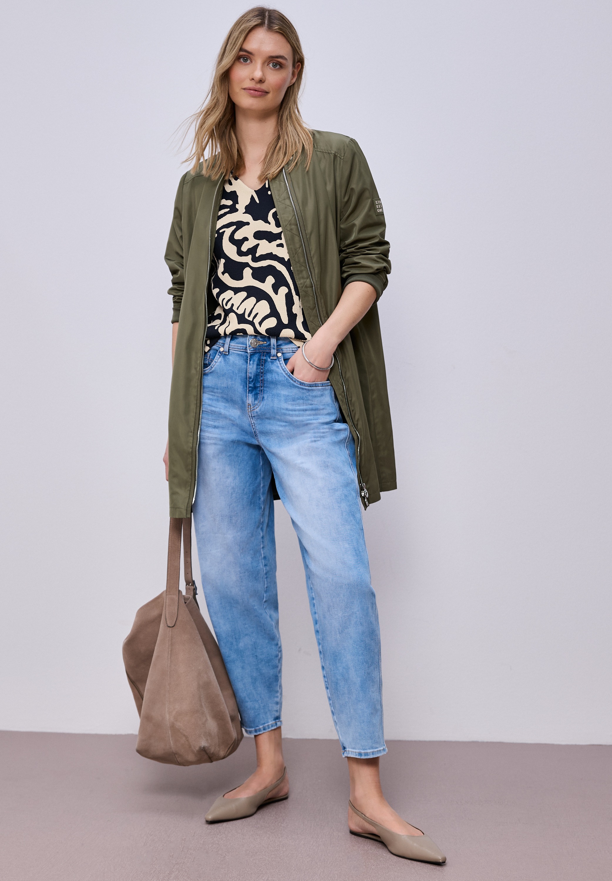 STREET ONE Haut de chemise avec imprimé intégral