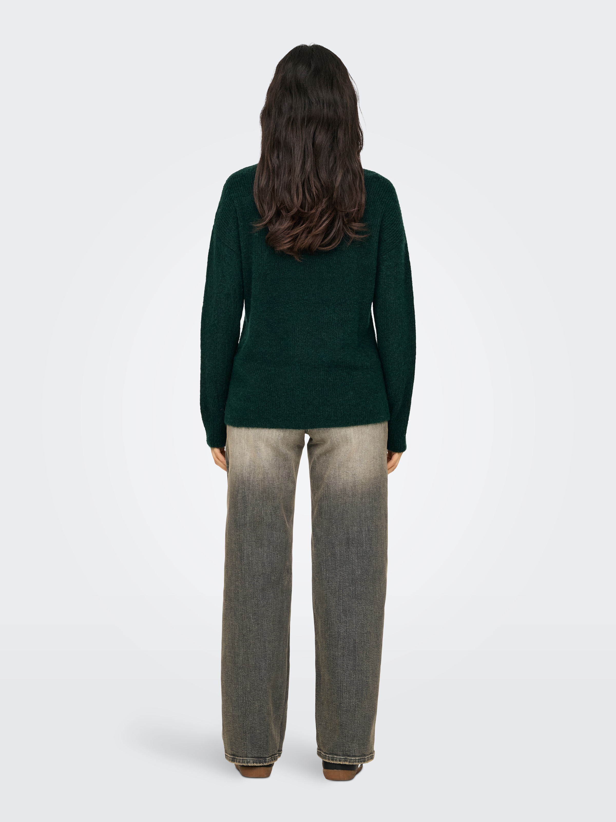ONLY Pull en tricot »ONLCAMILLA O-NECK L/S PULLOVER KNT« mélange de matériaux, coupe régulière