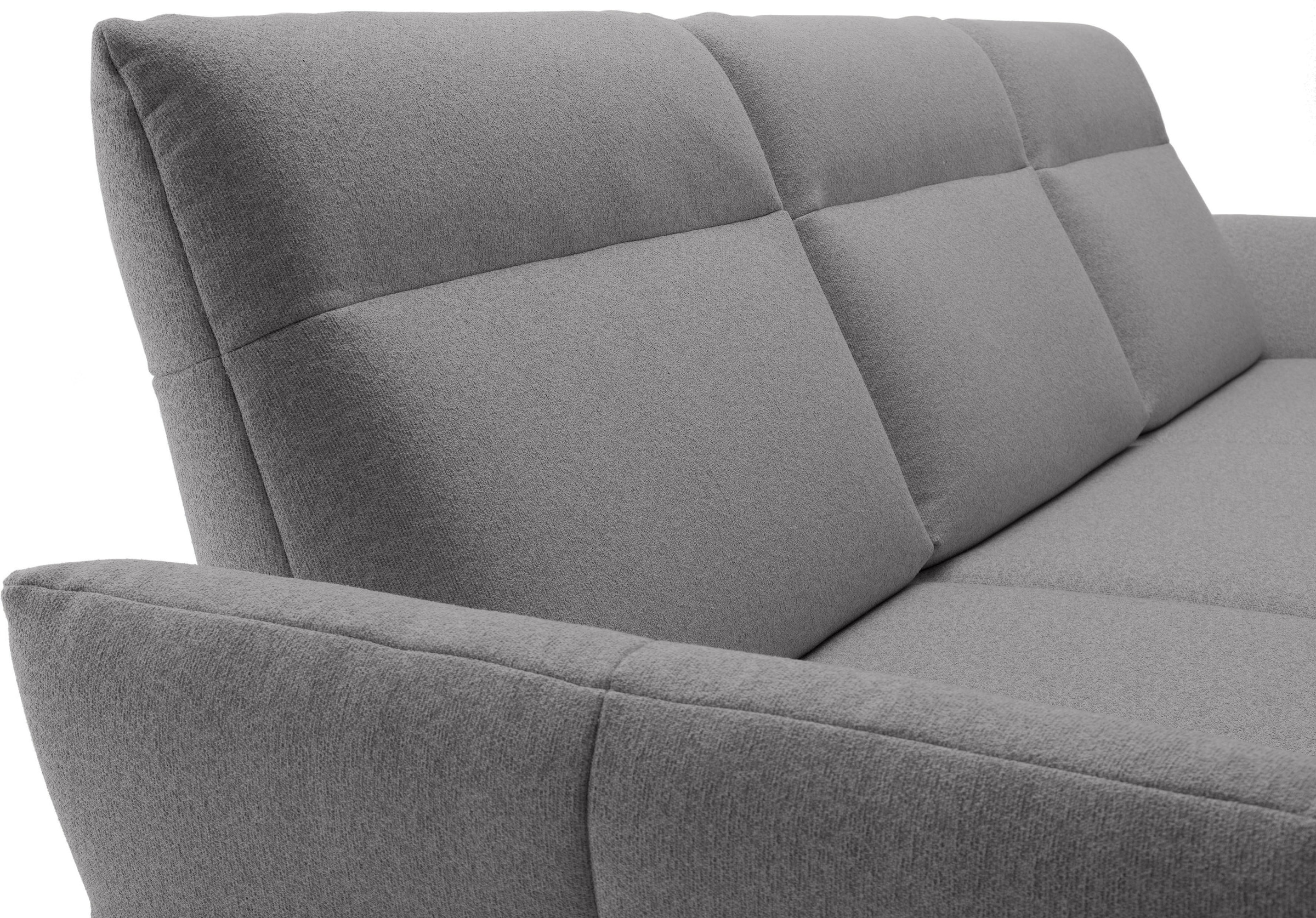 Creation BY ROLF BENZ Canapé d'angle »CR.460 Design-Sofa, verstellbare Rückenlehne, L-Form« Socle en chêne, pieds d'angle en gris ombre, largeur 318 cm