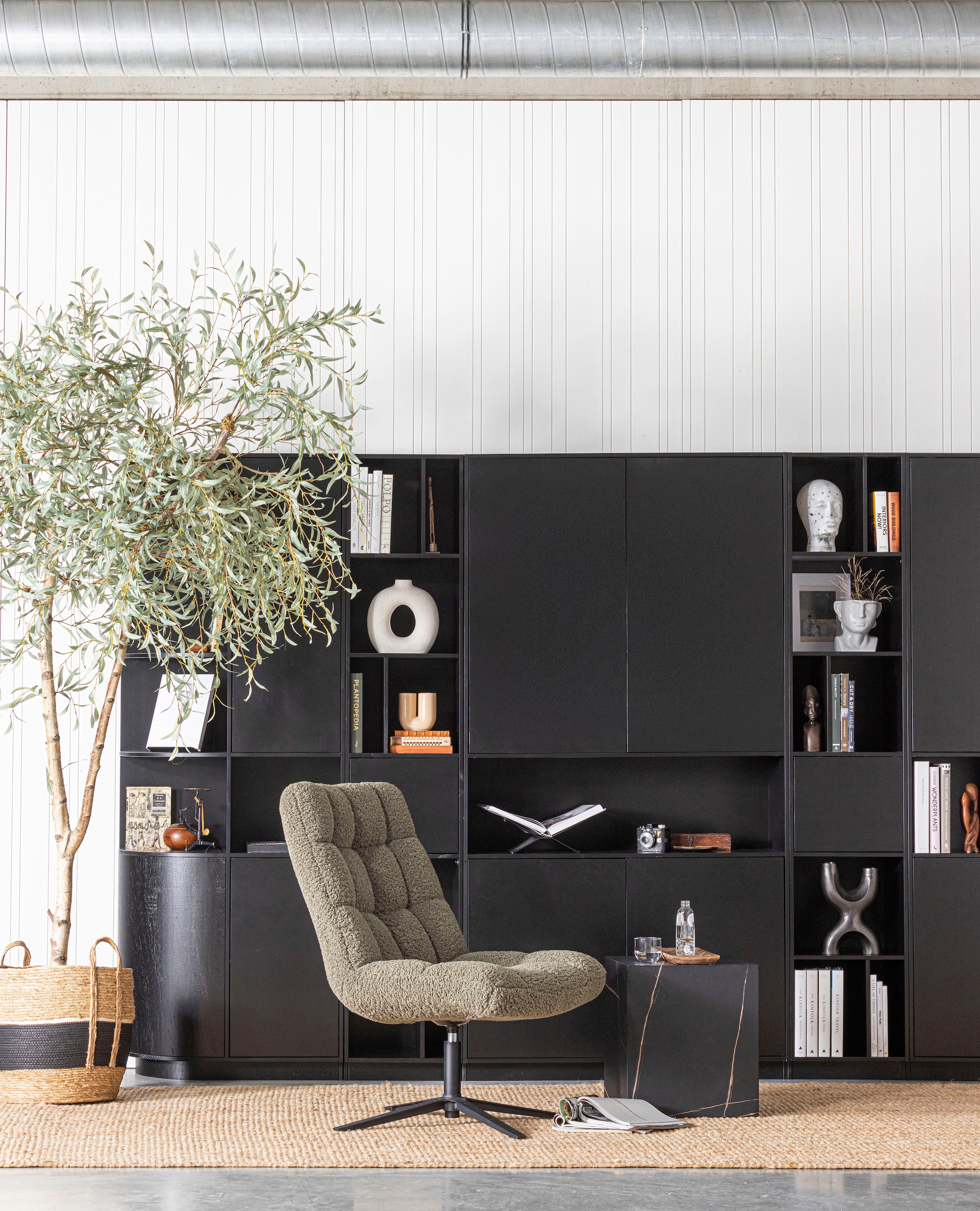 WOOOD Fauteuil pivotant »Job mit Teddy-Bezug und Drehmechanismus B 70 x T 85 x H 101 cm« Très haute résistance à l'usure, capacité de charge 140 kg, mécanisme de rotation à 360°