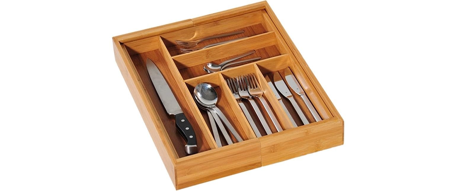 KESPER® Range-couverts »Besteckkasten Bambus Holz variabel ausziehbar«