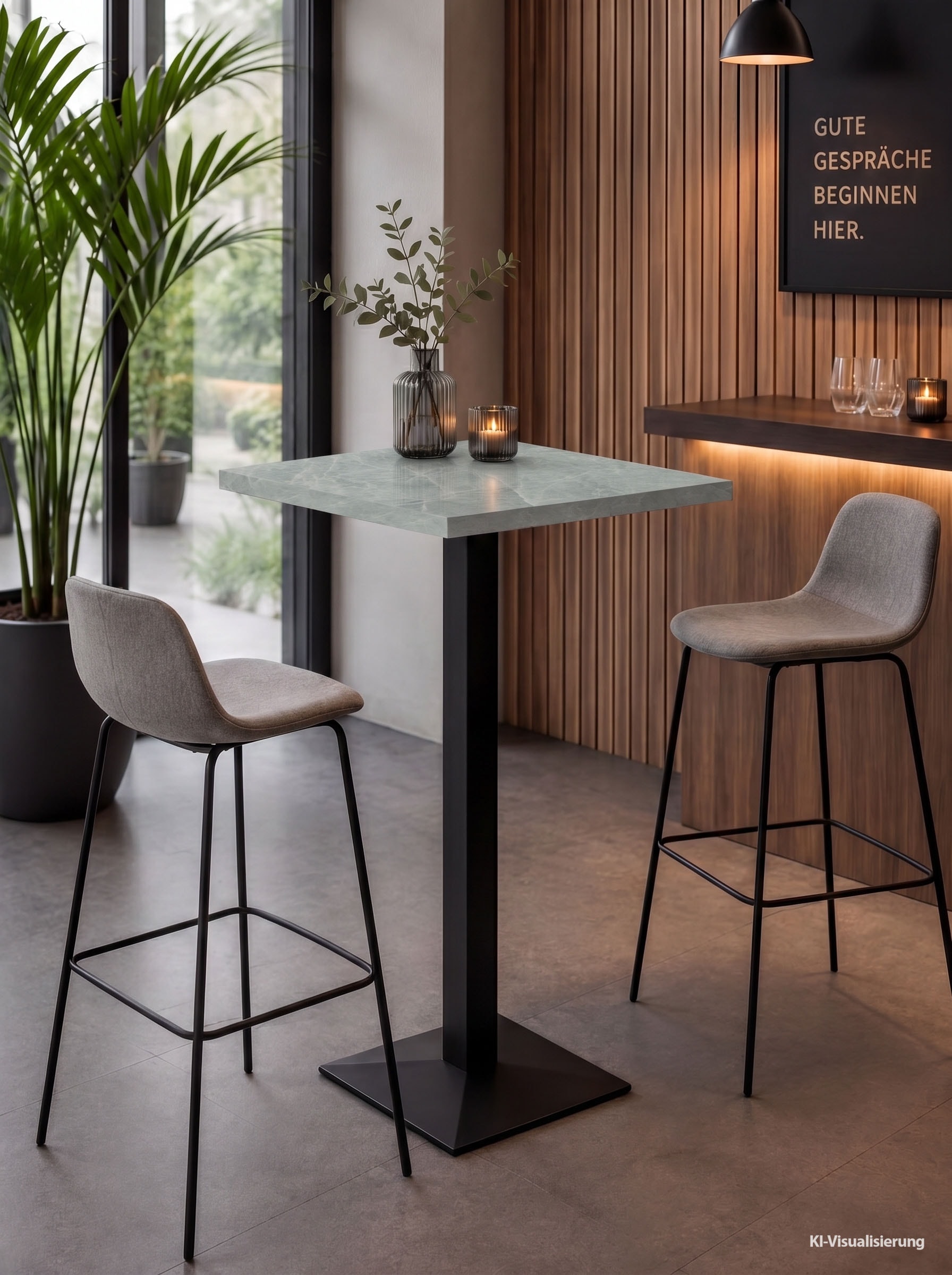 Mäusbacher »Big Bistro Metall« Quadrat-Säulengestell, eckige Platte BHT 70x105x70 cm