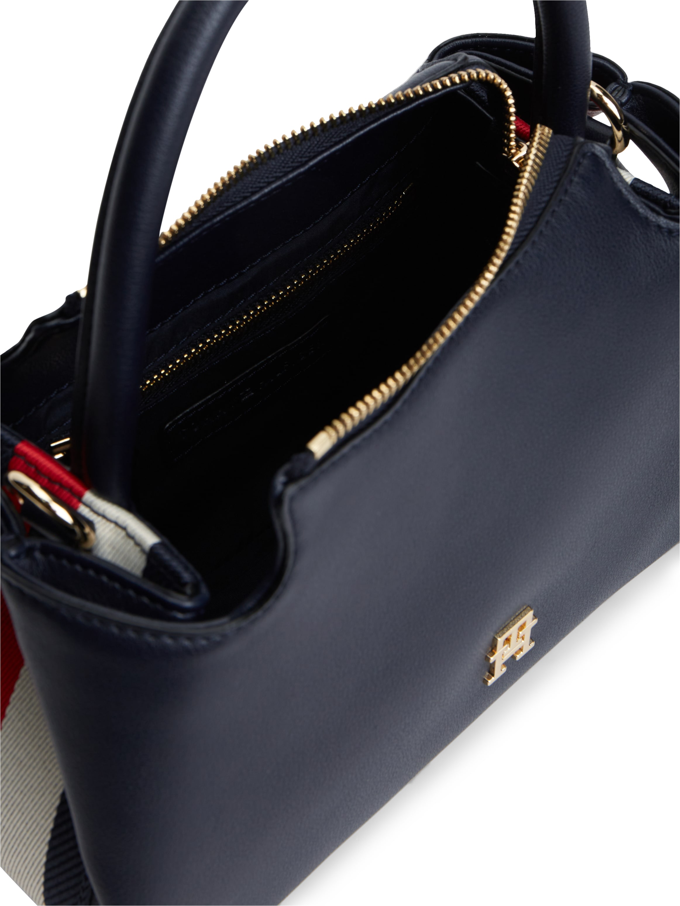 Tommy Hilfiger Sac à bandoulière »TH LOGOTAPE MINI SATCHEL« Damen Handtasche, Umhängetasche mit goldfarbenen Details