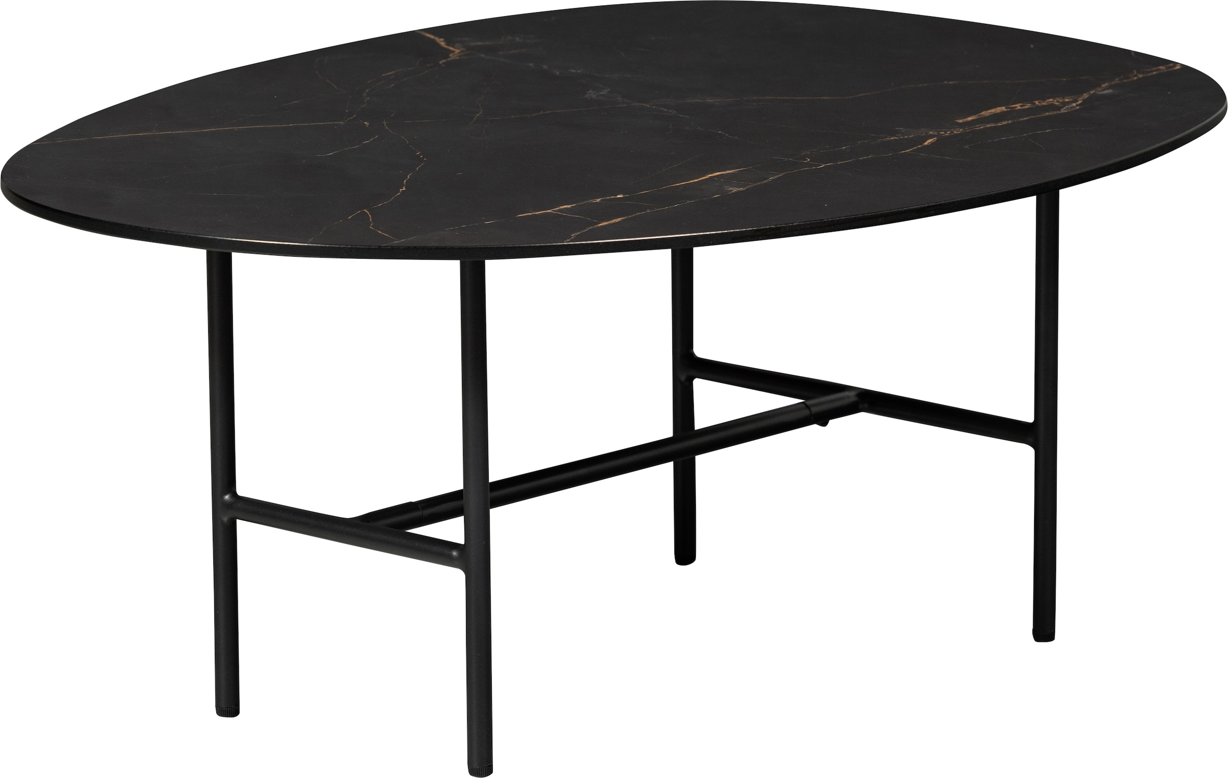 WOOOD Table basse »Vajen Porzellan-Marmorlook mit Metallgestell« H 34 x L 80 x P 60 cm, capacité de charge 15 kg, facile d'entretien