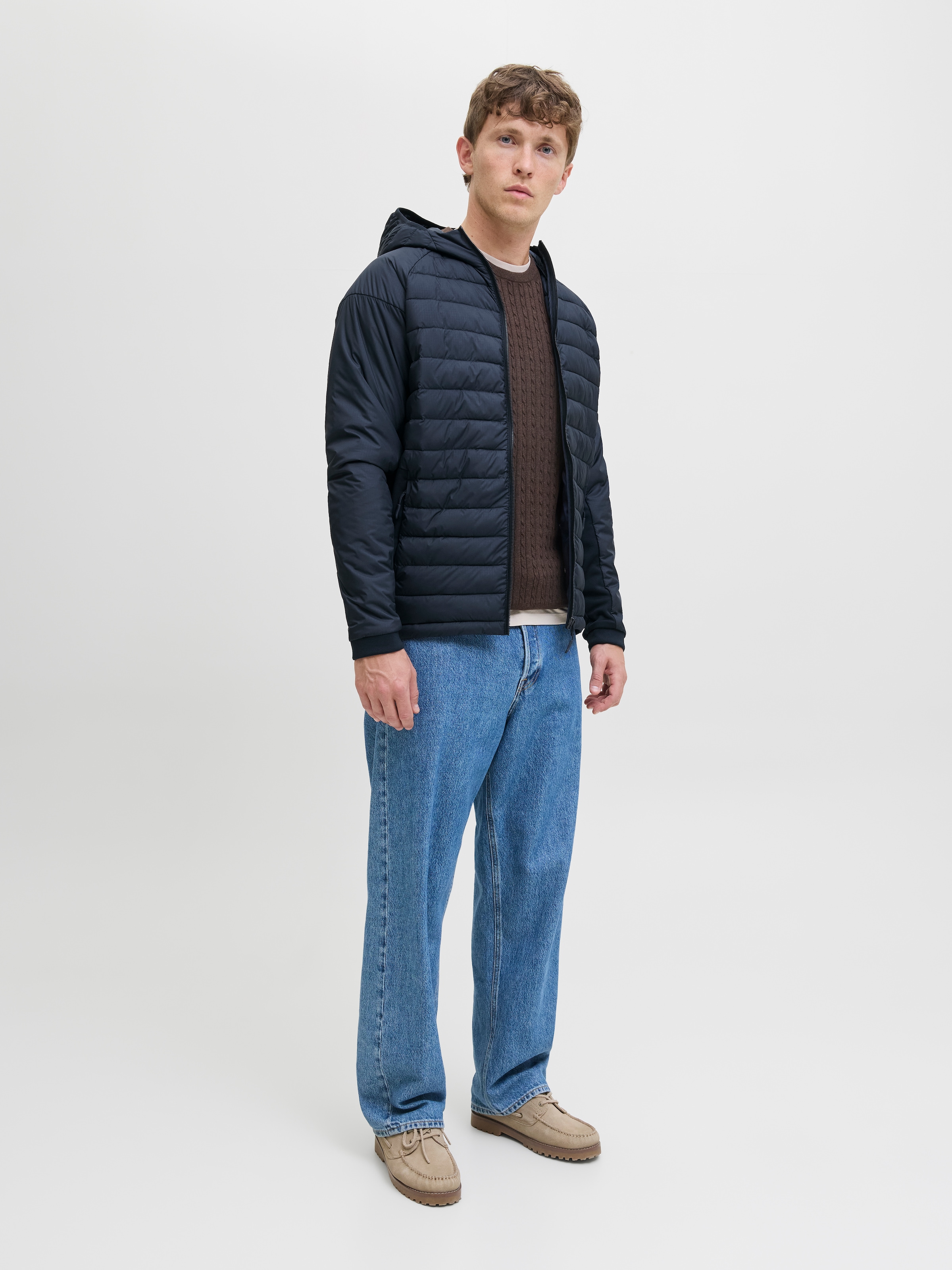 Jack & Jones Steppjacke »JJESTATE HYBRID JACKET NOOS« mit Kapuze mit Kapuze