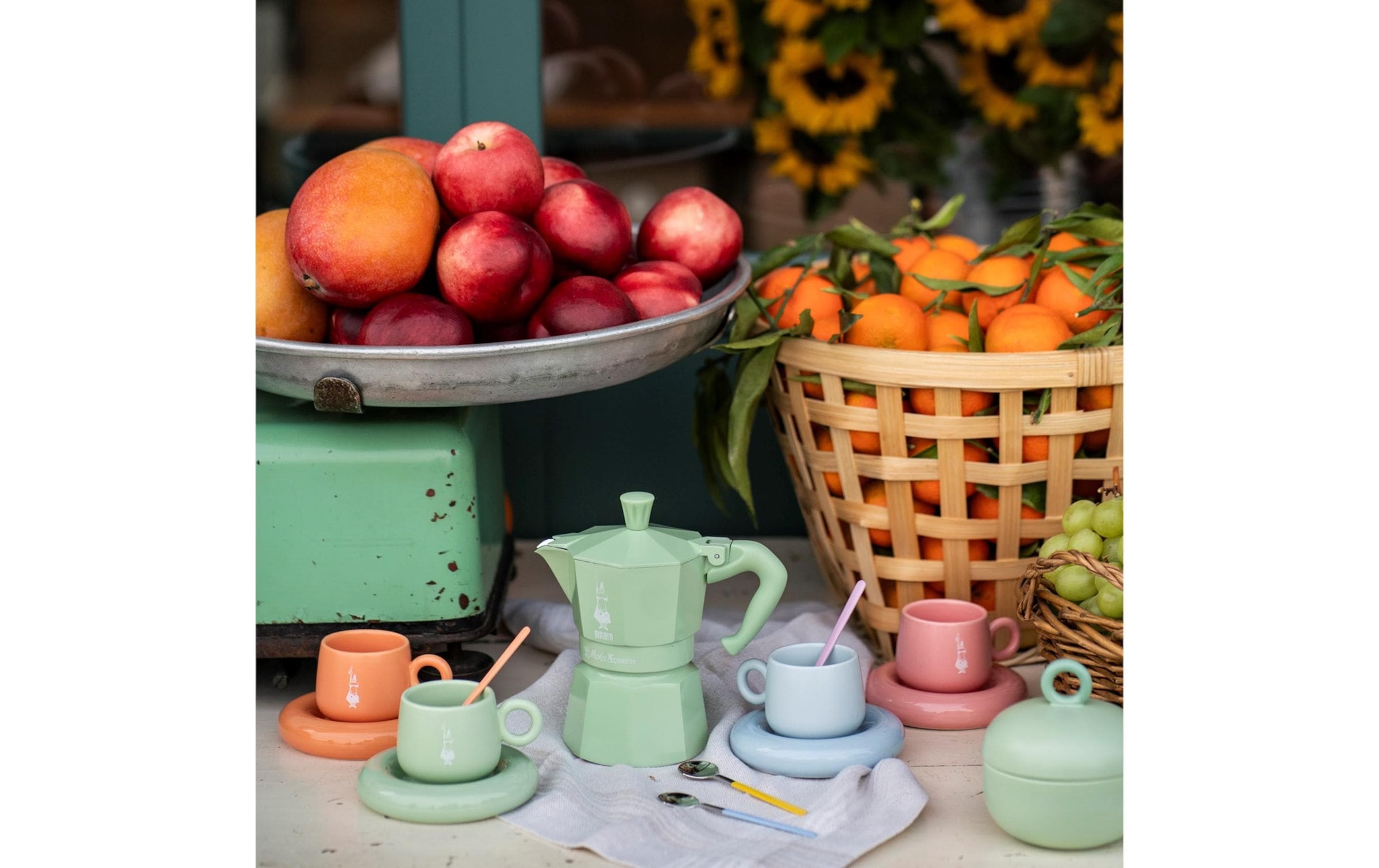 BIALETTI Tasse à expresso »Espressotasse Set grün,orange,blau, pink 60 ml, 1 Stück«