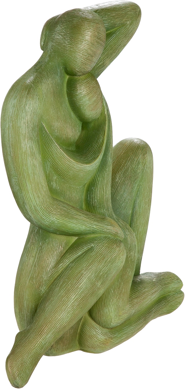 GILDE Skulptur »Figur Frau Silent movement grün« modern abstrakte Figur sitzende Frau Wohnaccessoire Dekofigur