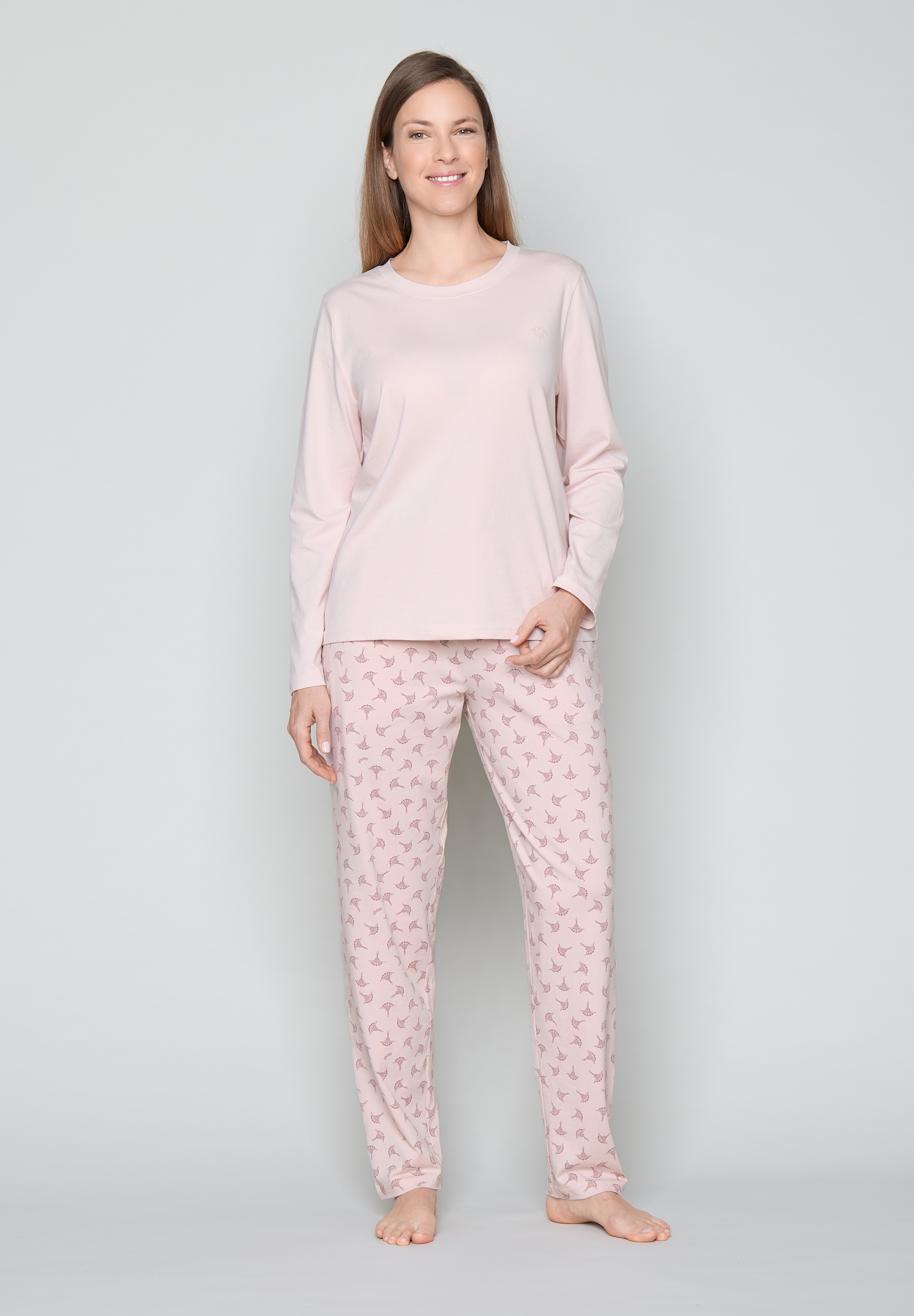 JOOP! Pyjama mit langem Schnitt, aus Jersey und Baumwollmischung, im JOOP! Stil