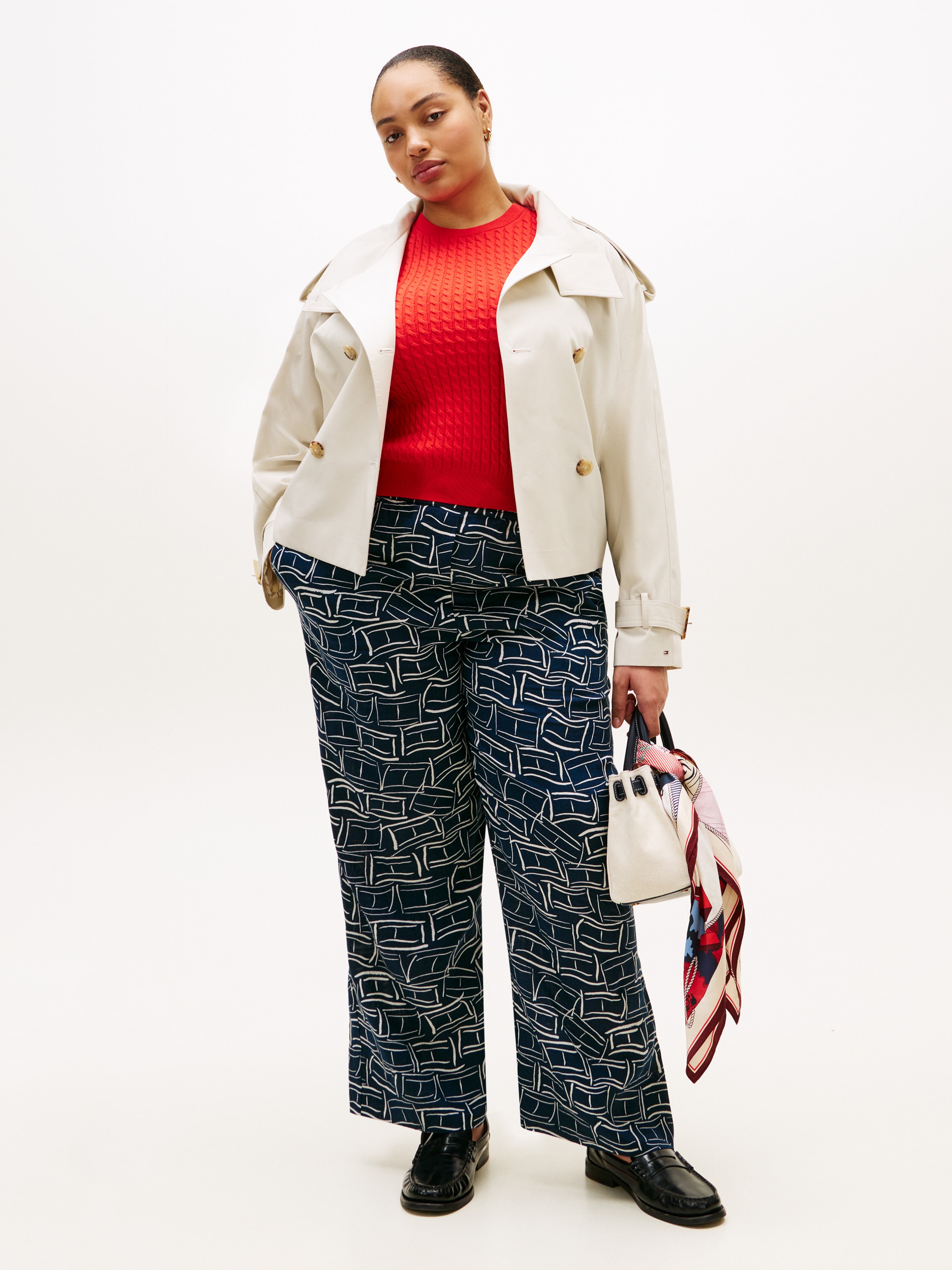 Tommy Hilfiger Curve Stoffhose »CRV ESS LINEN PULL ON PANTS«  in grossen Grössen