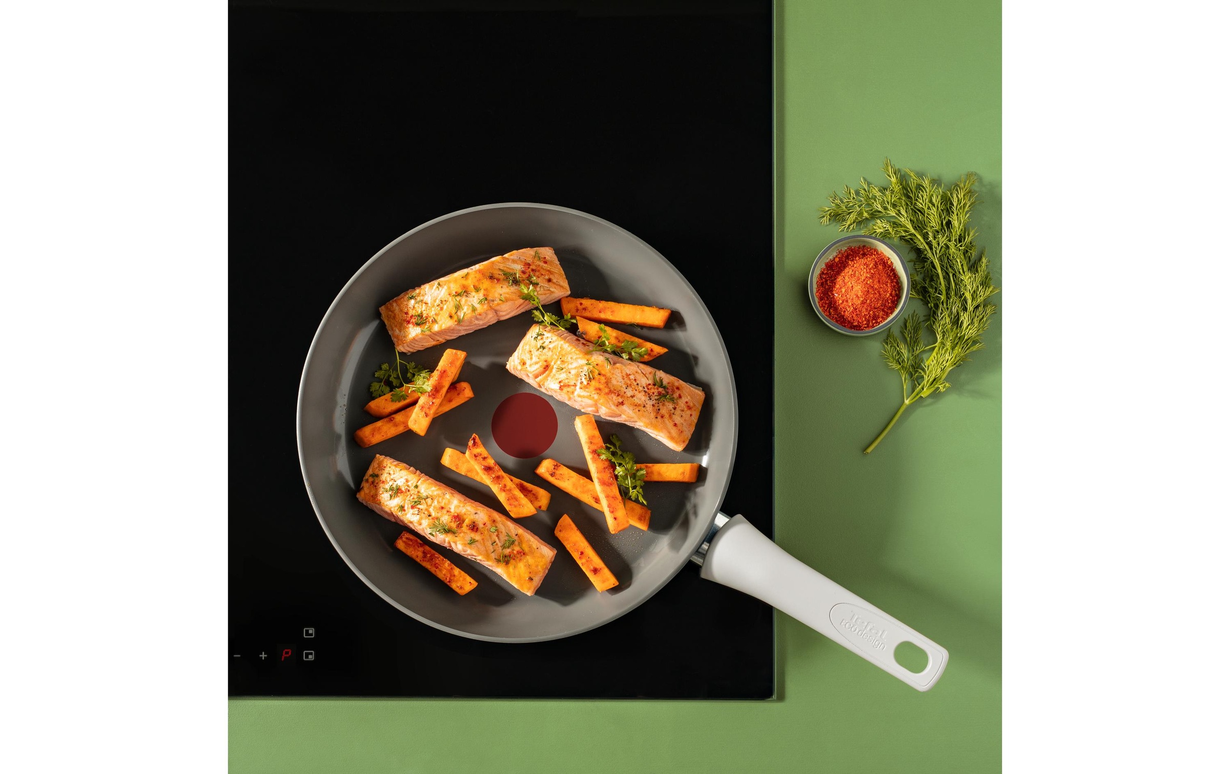 Tefal Bratpfanne »Renew On 24 / 28 cm« Aluminium 1x Bratpfanne 24 cm, 1x Bratpfanne 28 cm, 2 tlg. Bratpfannenset aus recyceltem Aluminium mit Keramikbeschichtung