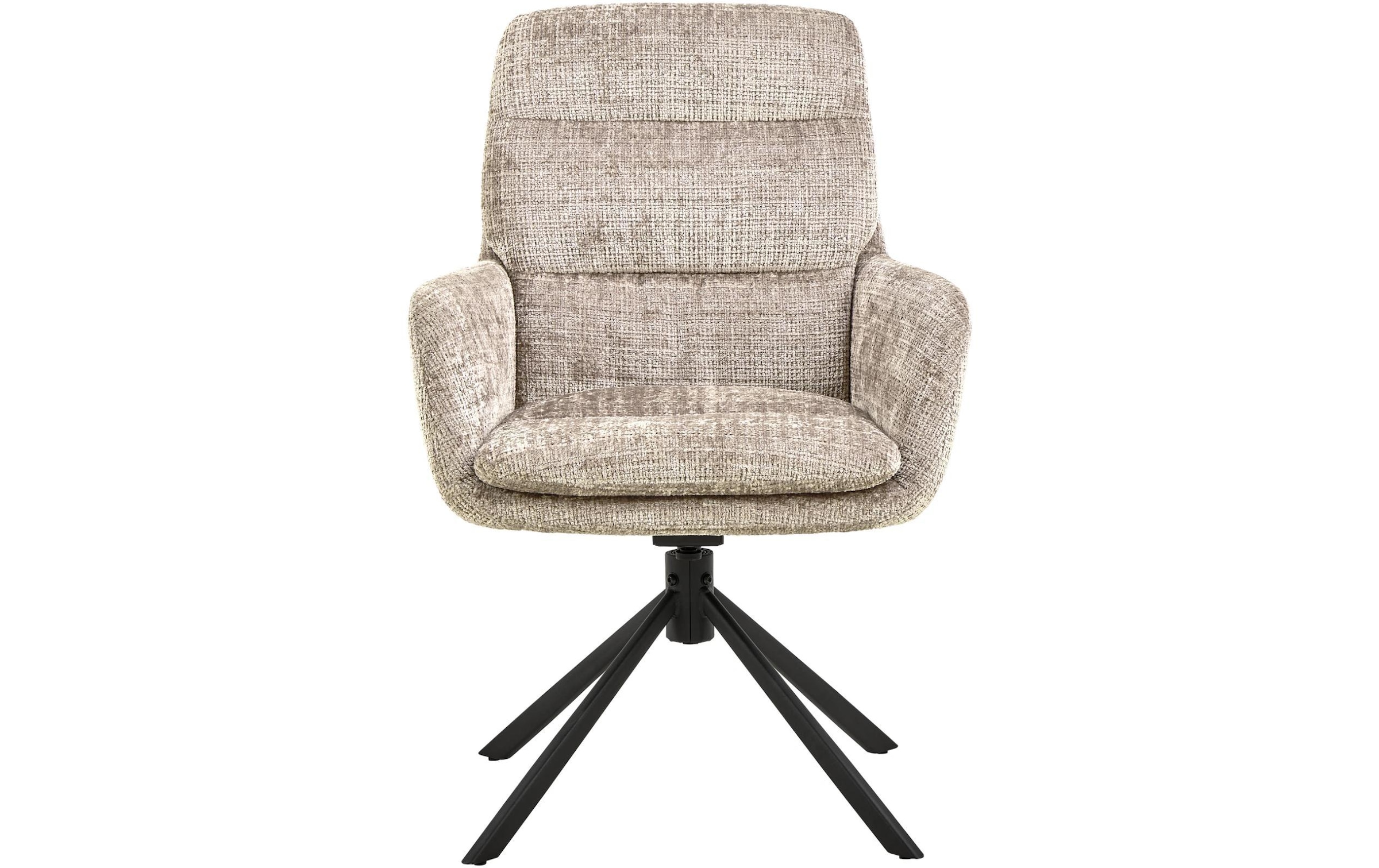 AC Design Esszimmerstuhl »Edgar, Polsterstuhl, Stuhl« (Set) 2 Stk.Stuhl, Stoff, L-Form, Armlehnen, Dreh- & Kippfunktion, FSC™