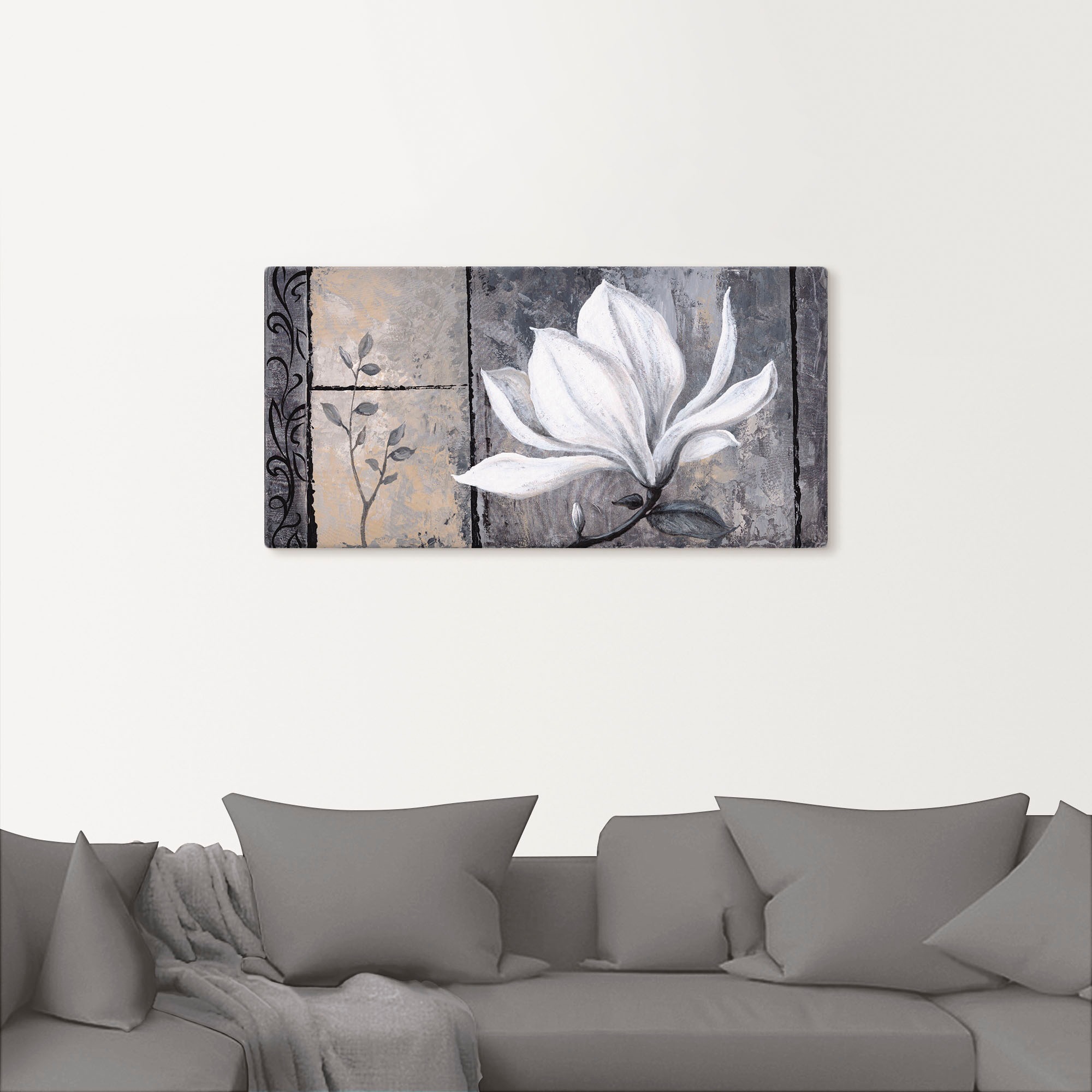 Artland Tableau sur toile »Klassische Magnolie« 1 cuis tlg. auf Holzrahmen gespannt