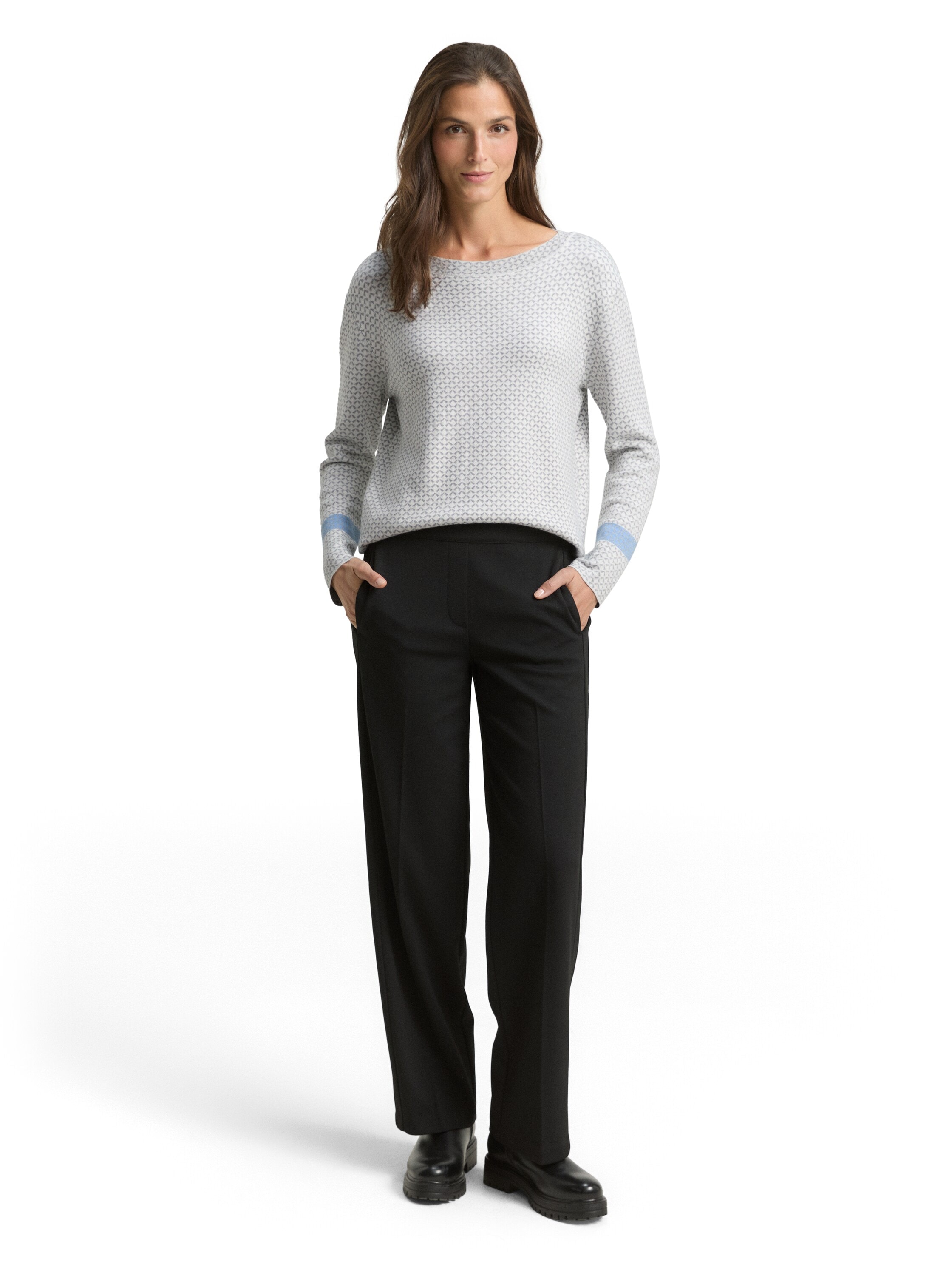 TOM TAILOR Strickpullover mit All-Over Print