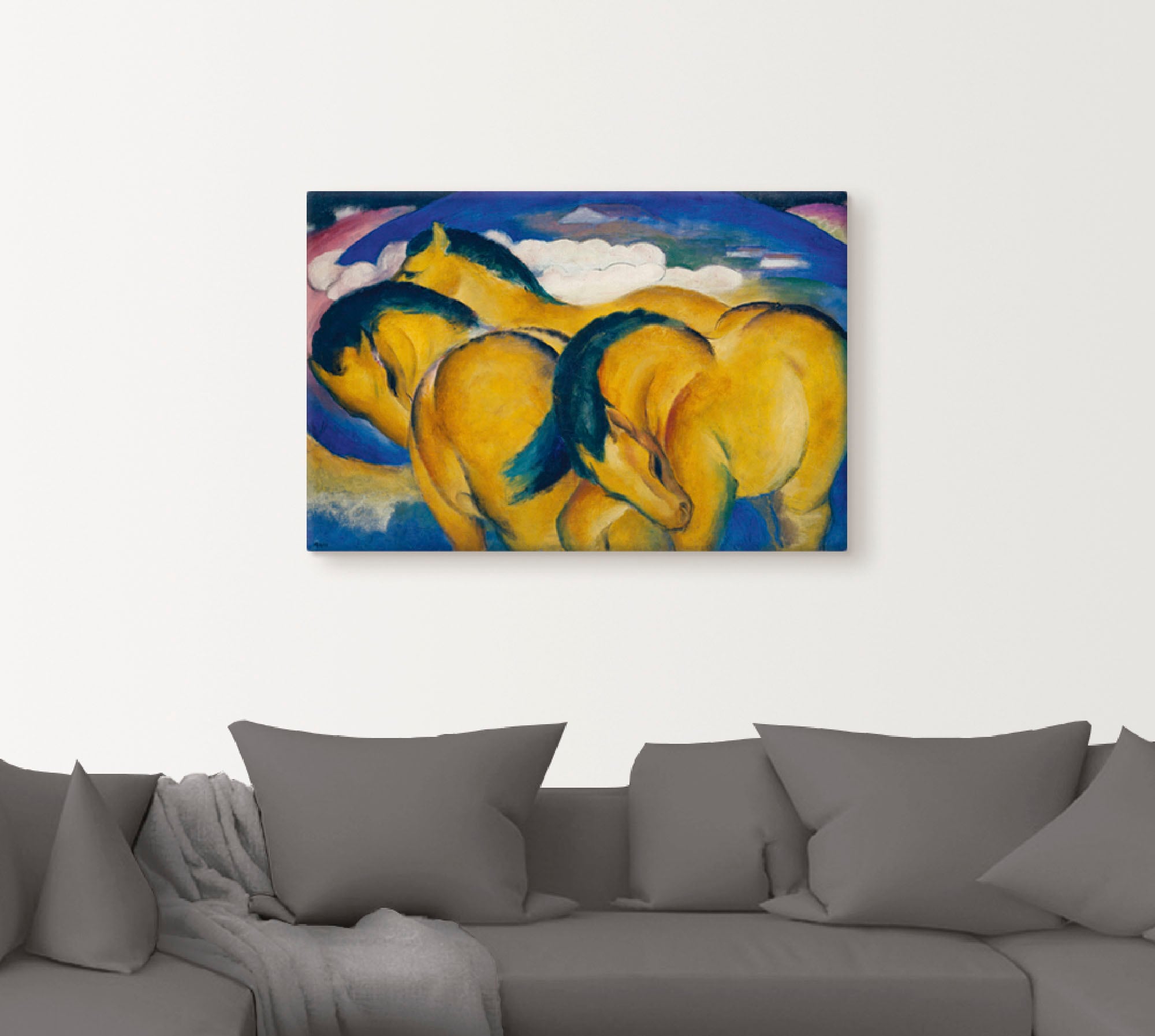 Artland Wandbild »Die kleinen gelben Pferde. 1912« Haustiere 1 Stk. tlg. als Alubild, Leinwandbild in verschied. Grössen