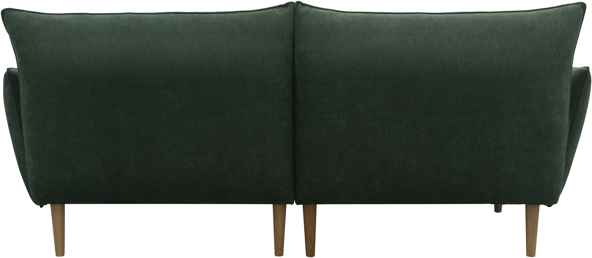 DOMO collection Ecksofa »Leuven kompakte Stellmasse, Breite 200 cm, schmale Armlehnen, L-Form« angenehm feste Polsterung, bodenfrei, 19 cm hohe Holzfüsse